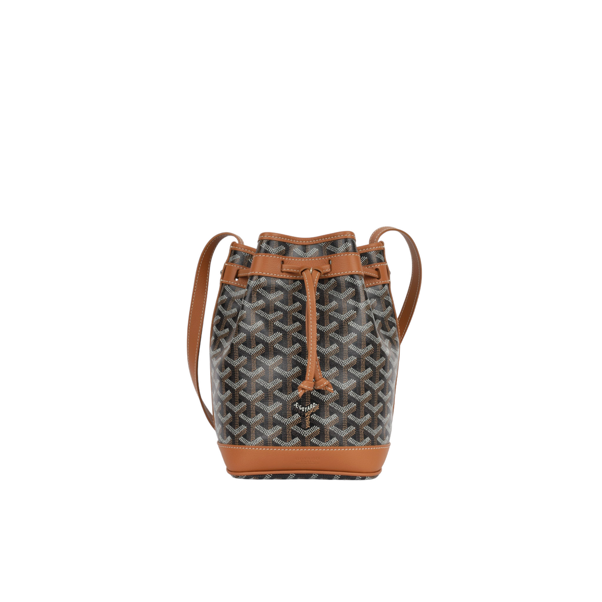 💋GOYARD Goyardine Petit Flot Bucket Bag Grey, Luxury, Bags