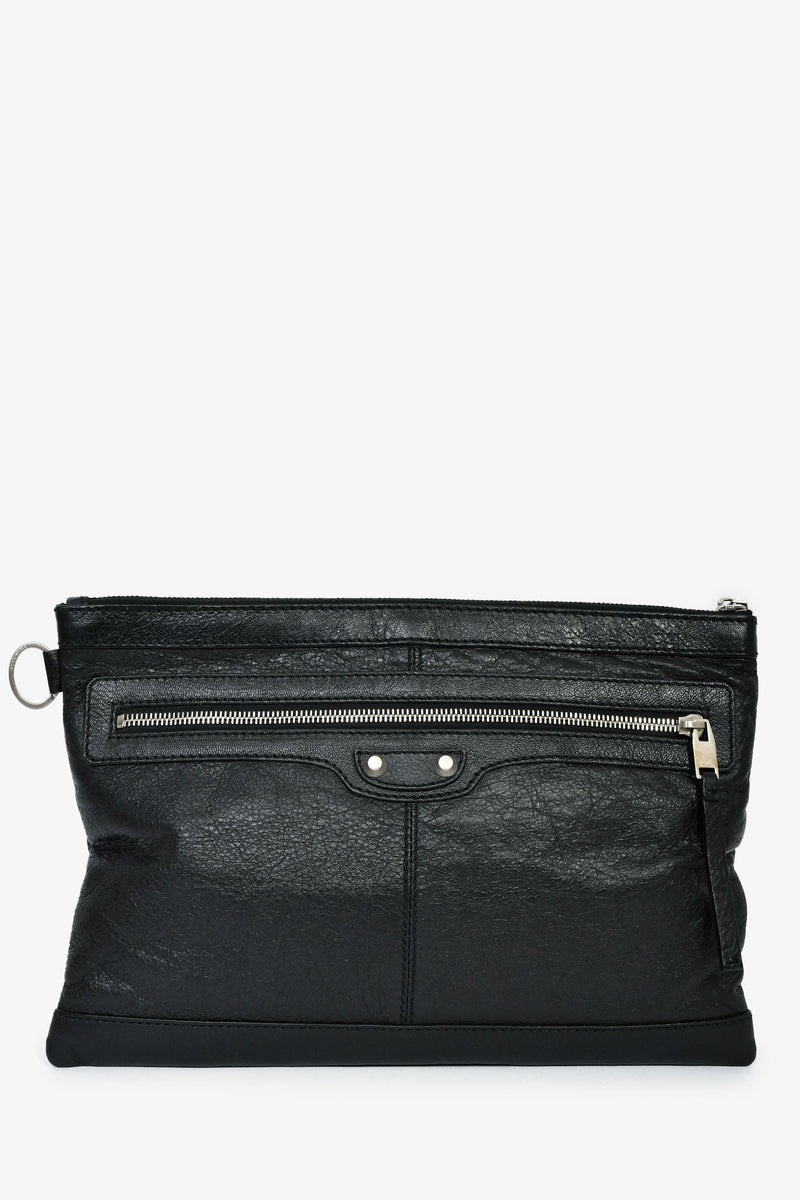 Balenciaga Black Leather Classic City Large Pouch – Lux Second Chance