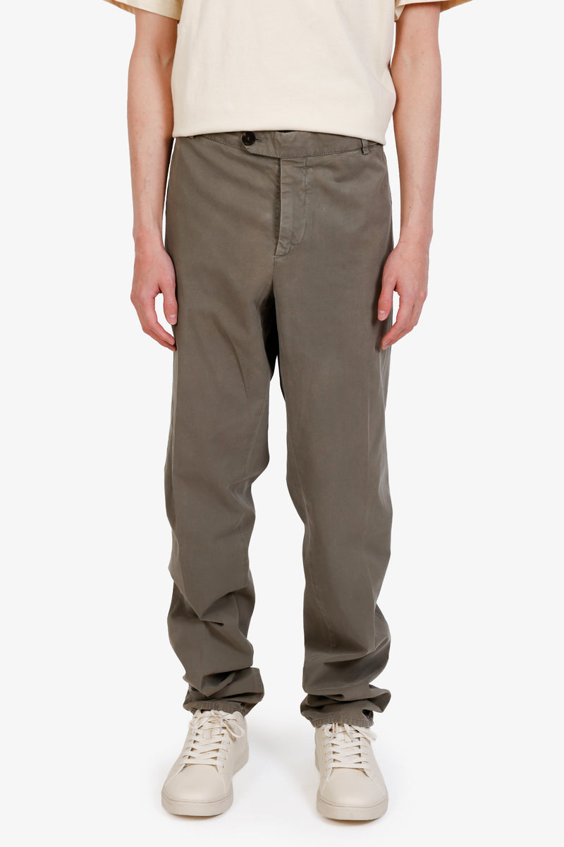 Brunello Cucinelli Green Cotton Straight Leg Trousers Size 58 Mens