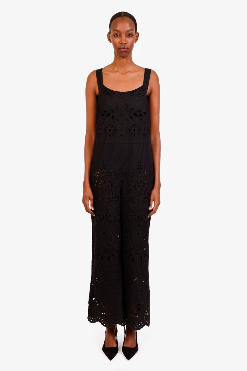 Red Valentino Black Eyelet Jumpsuit Size 46 – Lux Second Chance