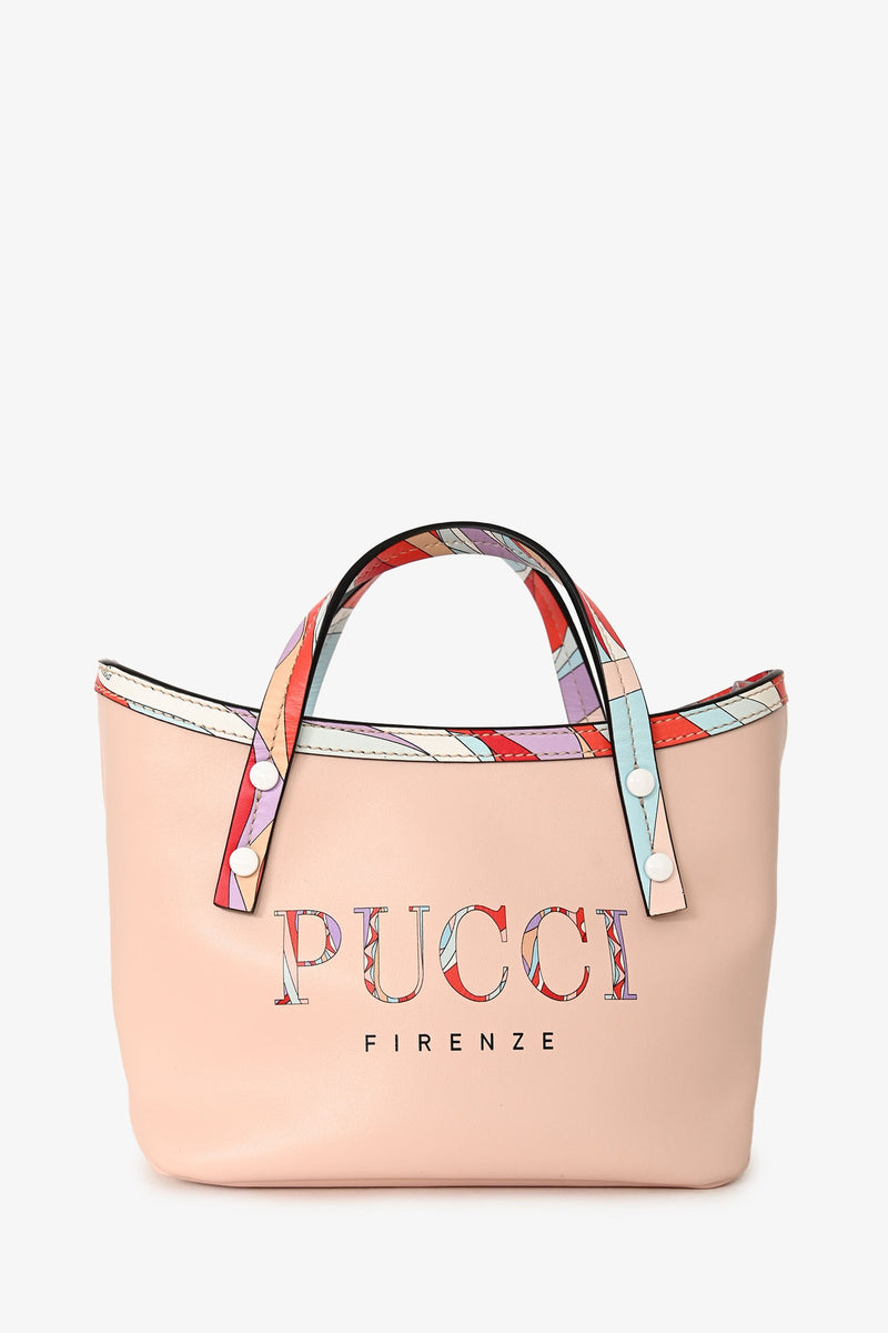 EMILIO PUCCI 2weyバッグ Emilio Pucci Pink Leather 'Pucci Firenze' Mini Top Handle Tote