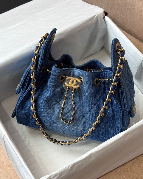 靴/バッグ CHANEL 26P Denim Hobo Bag Mini Gold Hardware 12833d8a-2a02-4f9e-82b9-