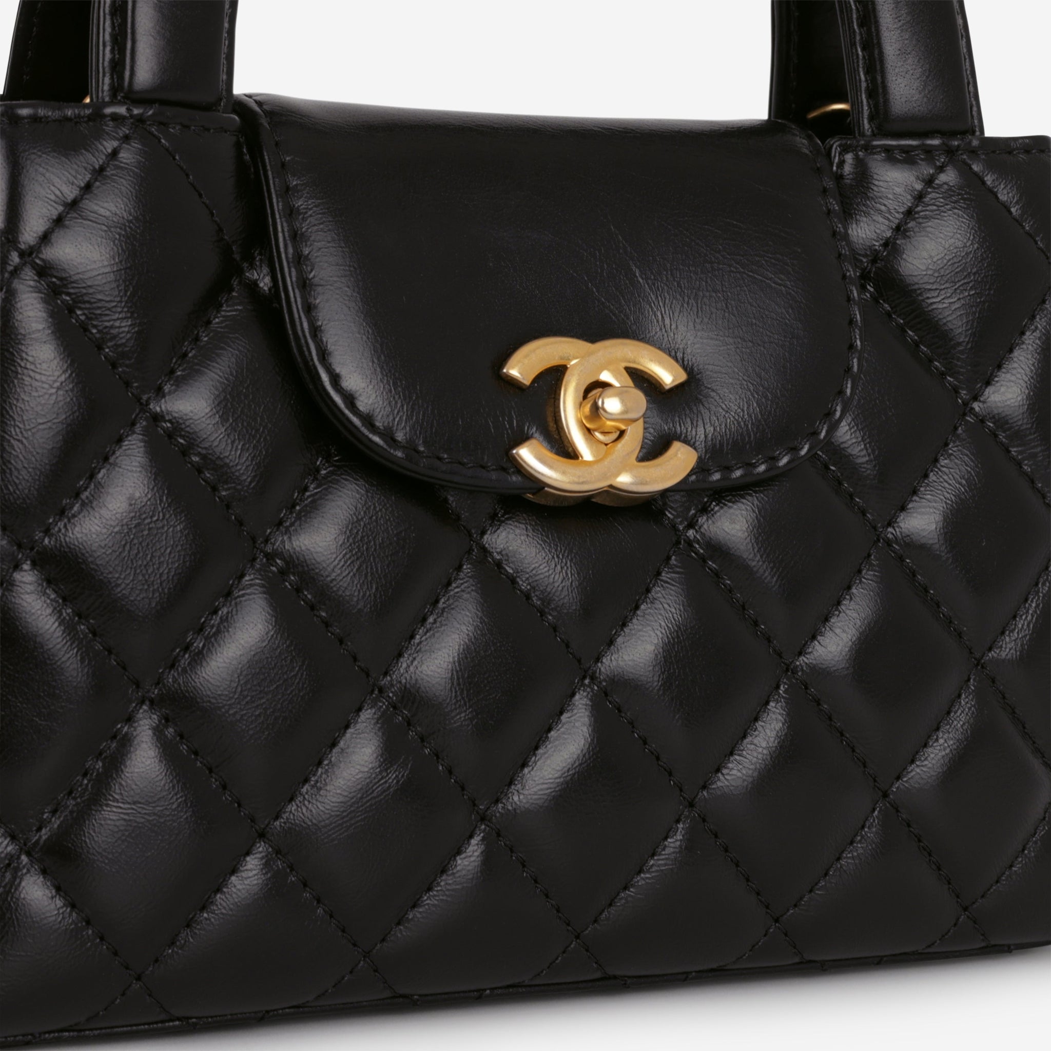 Chanel Small Kelly Re-Edition - Black Lambskin | Aged Gold