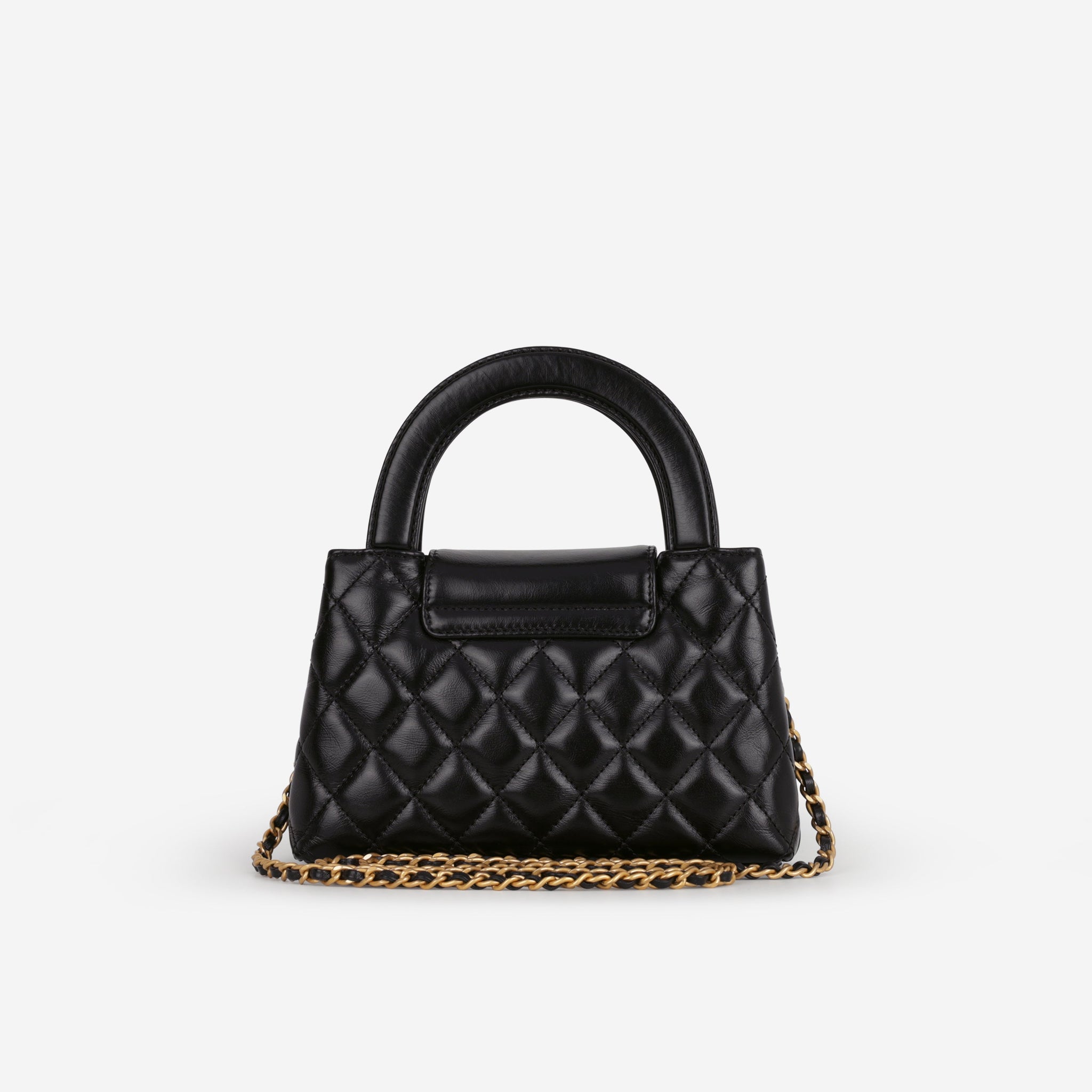Chanel Small Kelly Re-Edition - Black Lambskin | Aged Gold