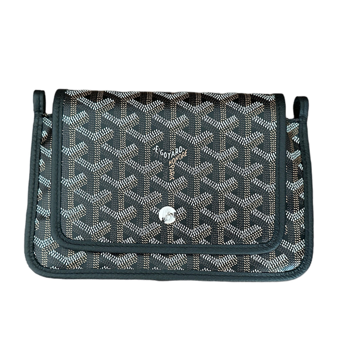 100% Authentic Goyard Plumet Crossbody Pocket Wallet Shoulder Bag - Black  NWT