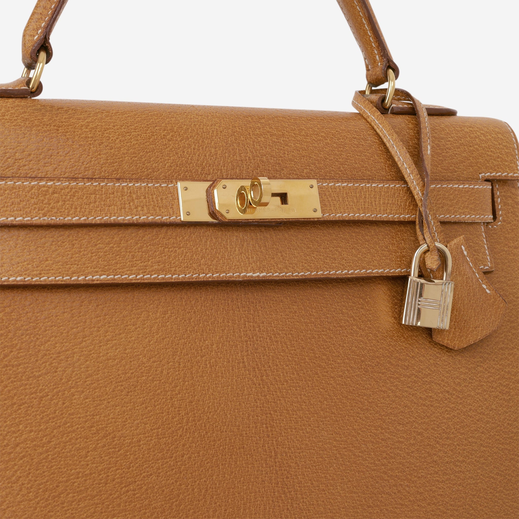 Hermès Vintage Kelly 32 - Gold Courchevel | Gold Hardware – Lux
