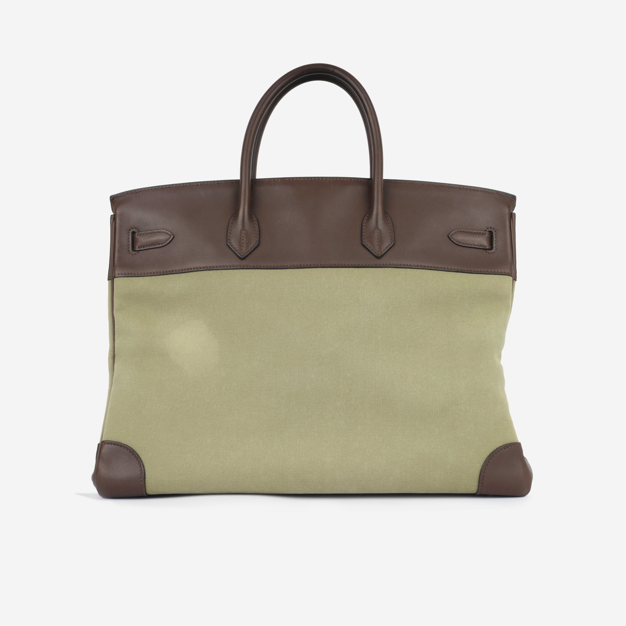 Hermes Birkin 40 Toile Chocolat Swift Vert Olive
