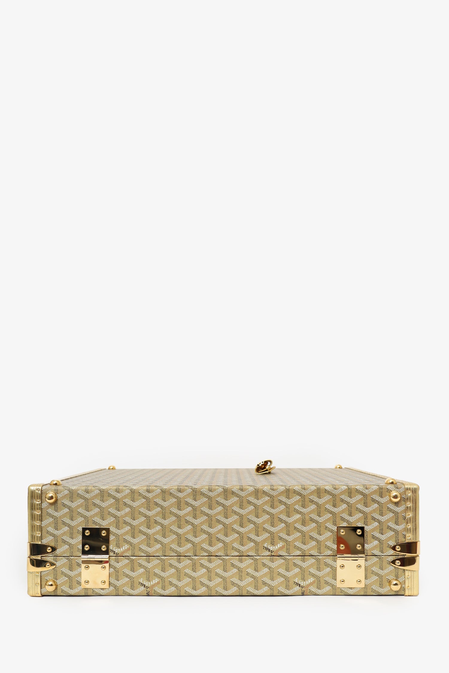 Goyard Gold Goyardine Manoir MM Briefcase With Key – Lux Second Chance