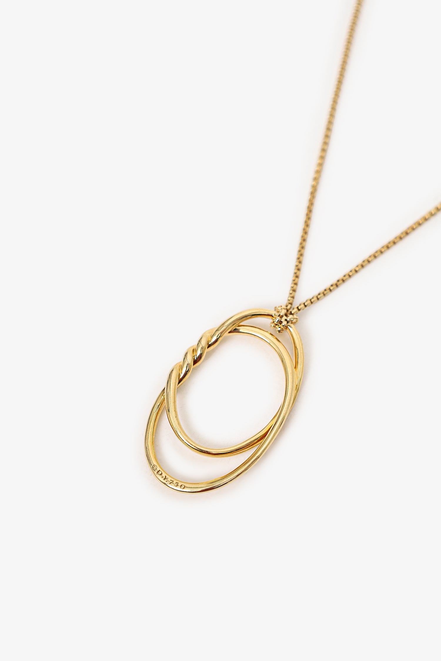 David Yurman 18K Gold Continuance Pendant Necklace – Lux Second Chance