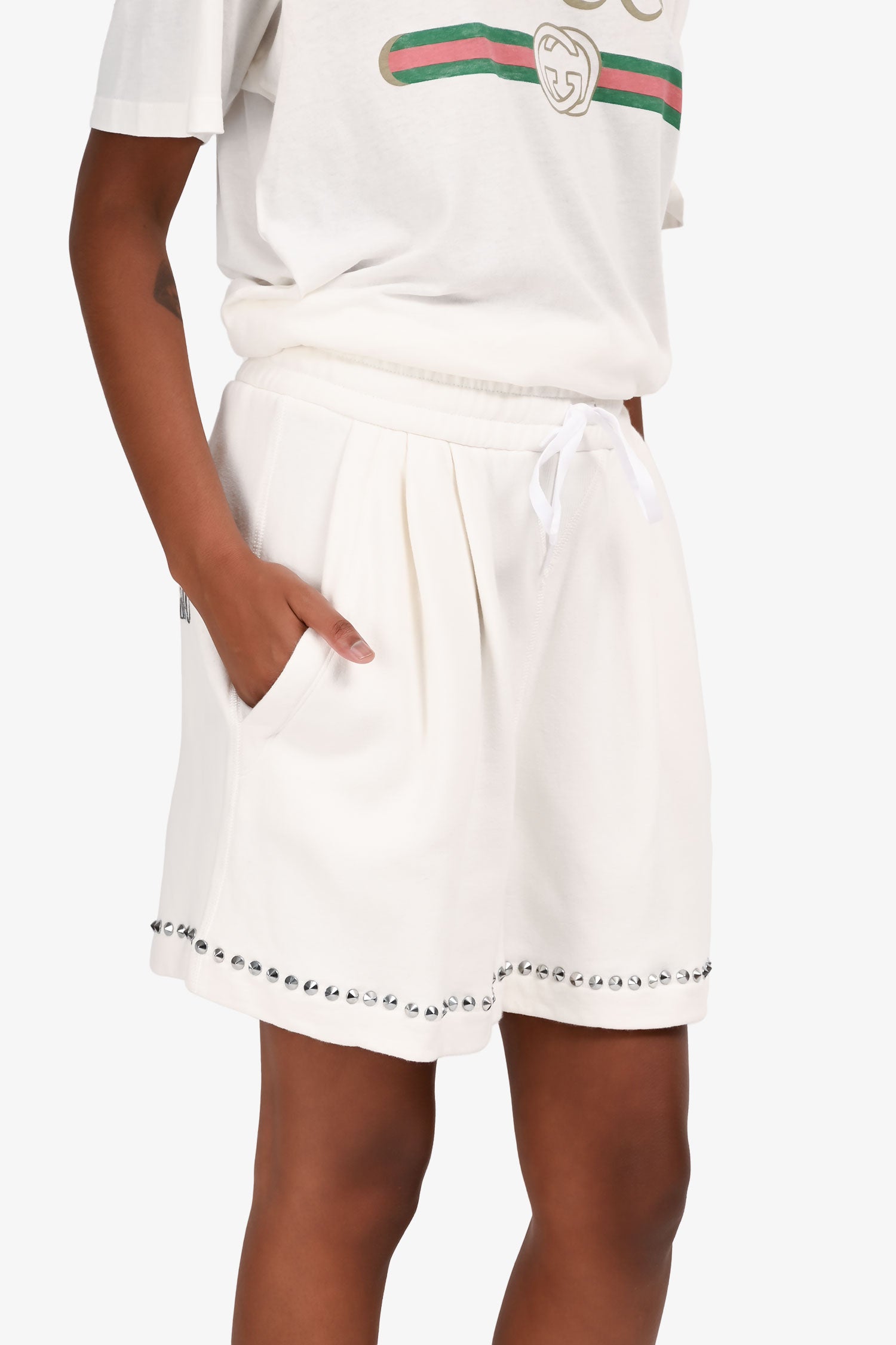 Miu Miu 2021 White Stud Detail Shorts Size 40 – Lux Second Chance