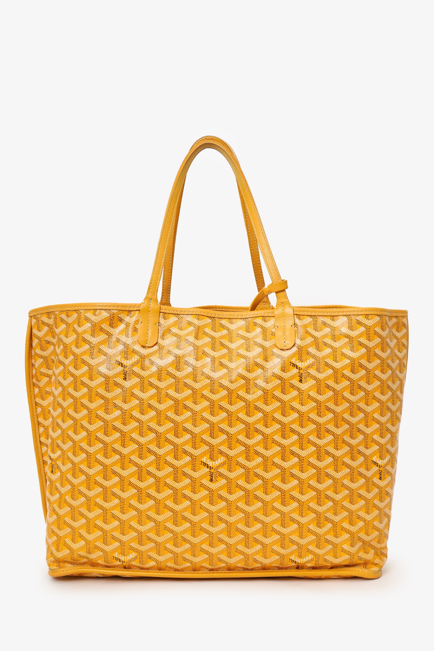 Goyard 2019 Yellow Goyardine Coated Canvas Reversible Anjou GM