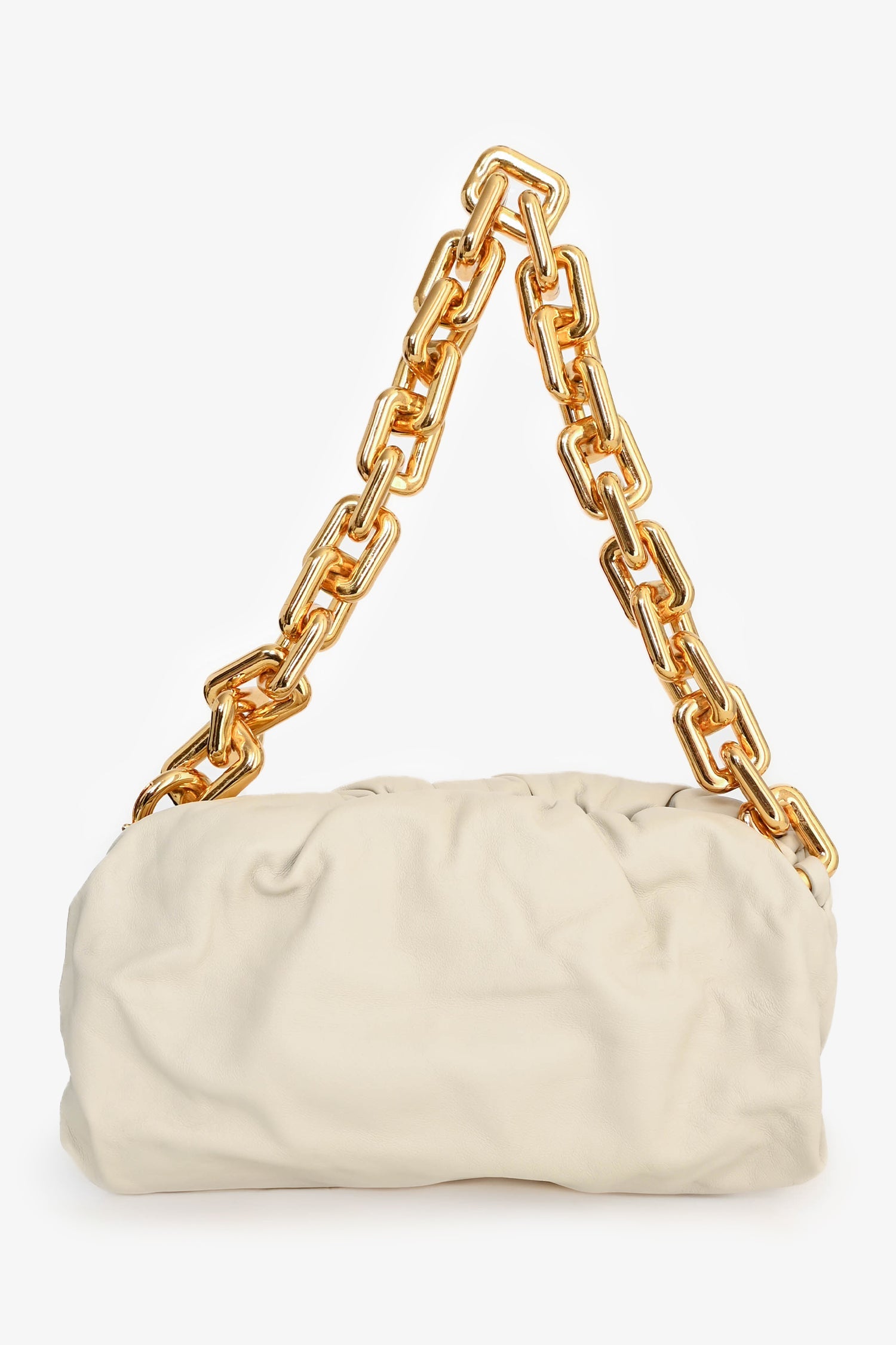 Bottega Veneta White Leather The Chain Pouch Bag – Lux Second Chance