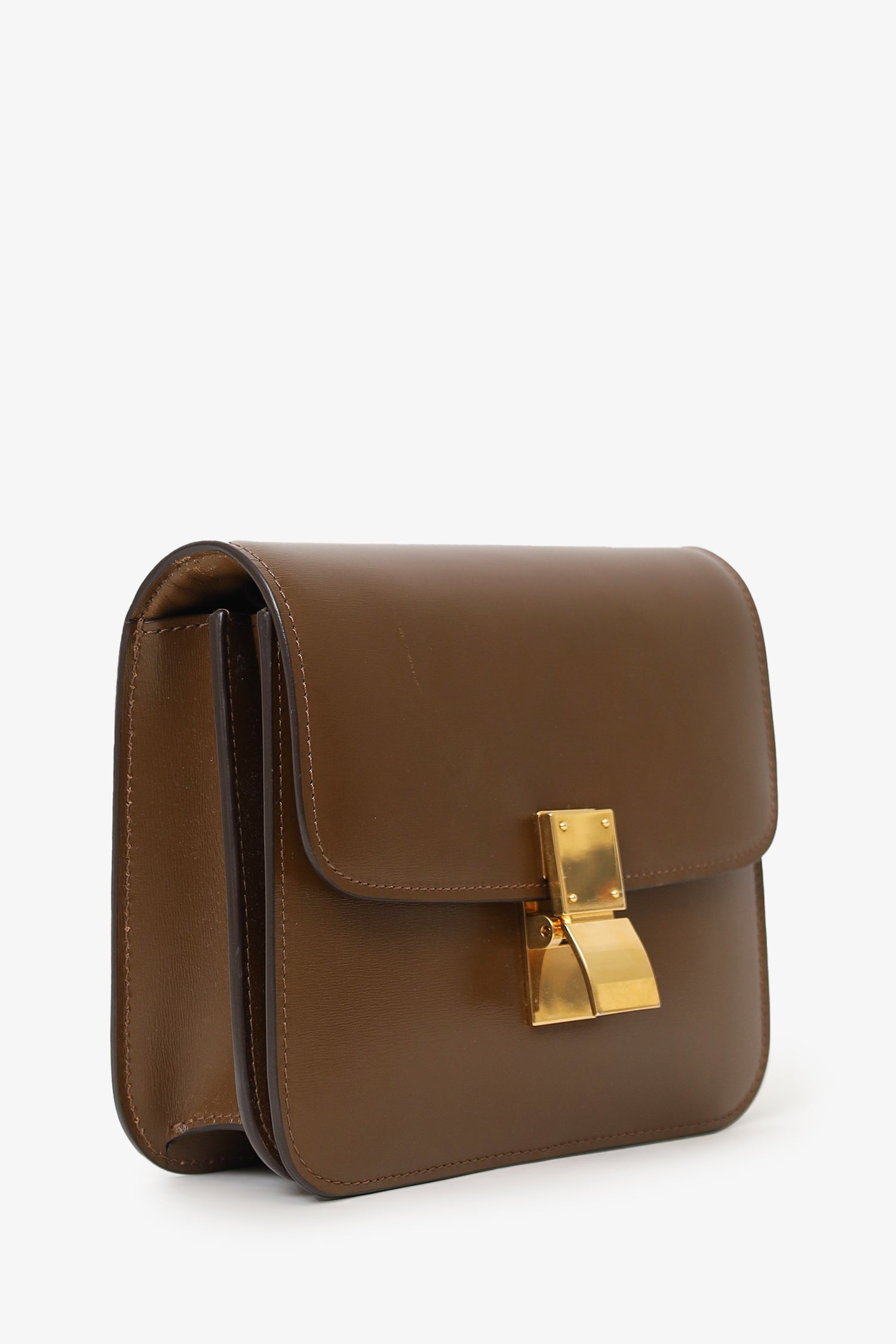 Celine Brown Leather Small Box Crossbody Bag – Lux Second Chance
