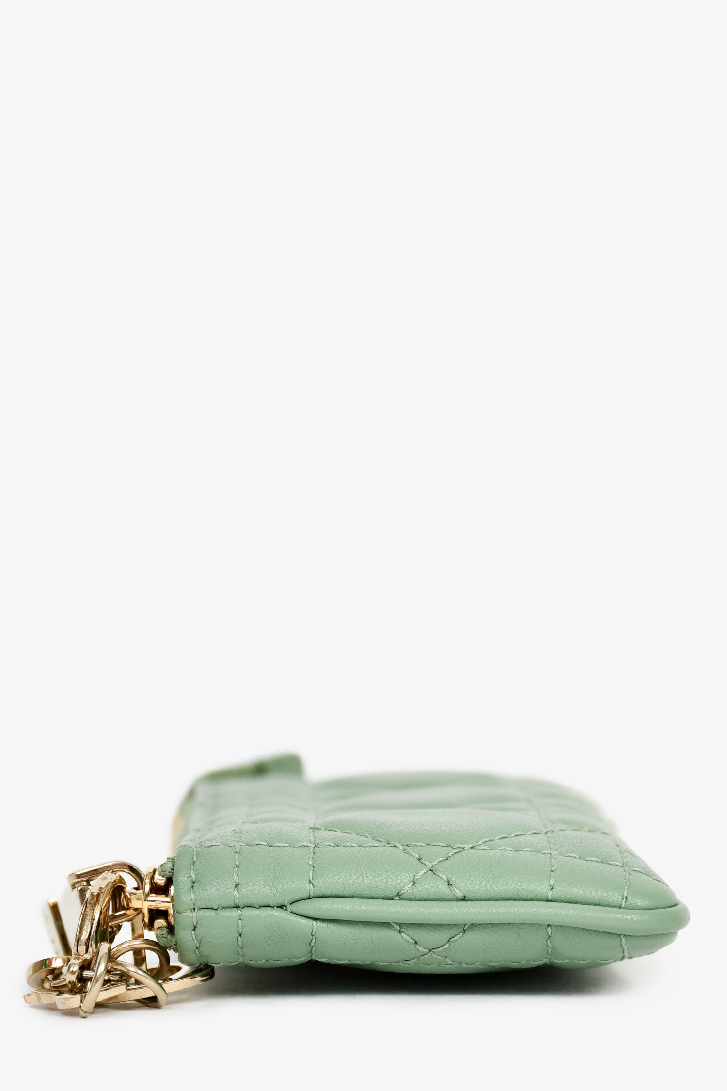 Christian Dior 2022 Green Leather Cannage Coin Pouch – Lux Second