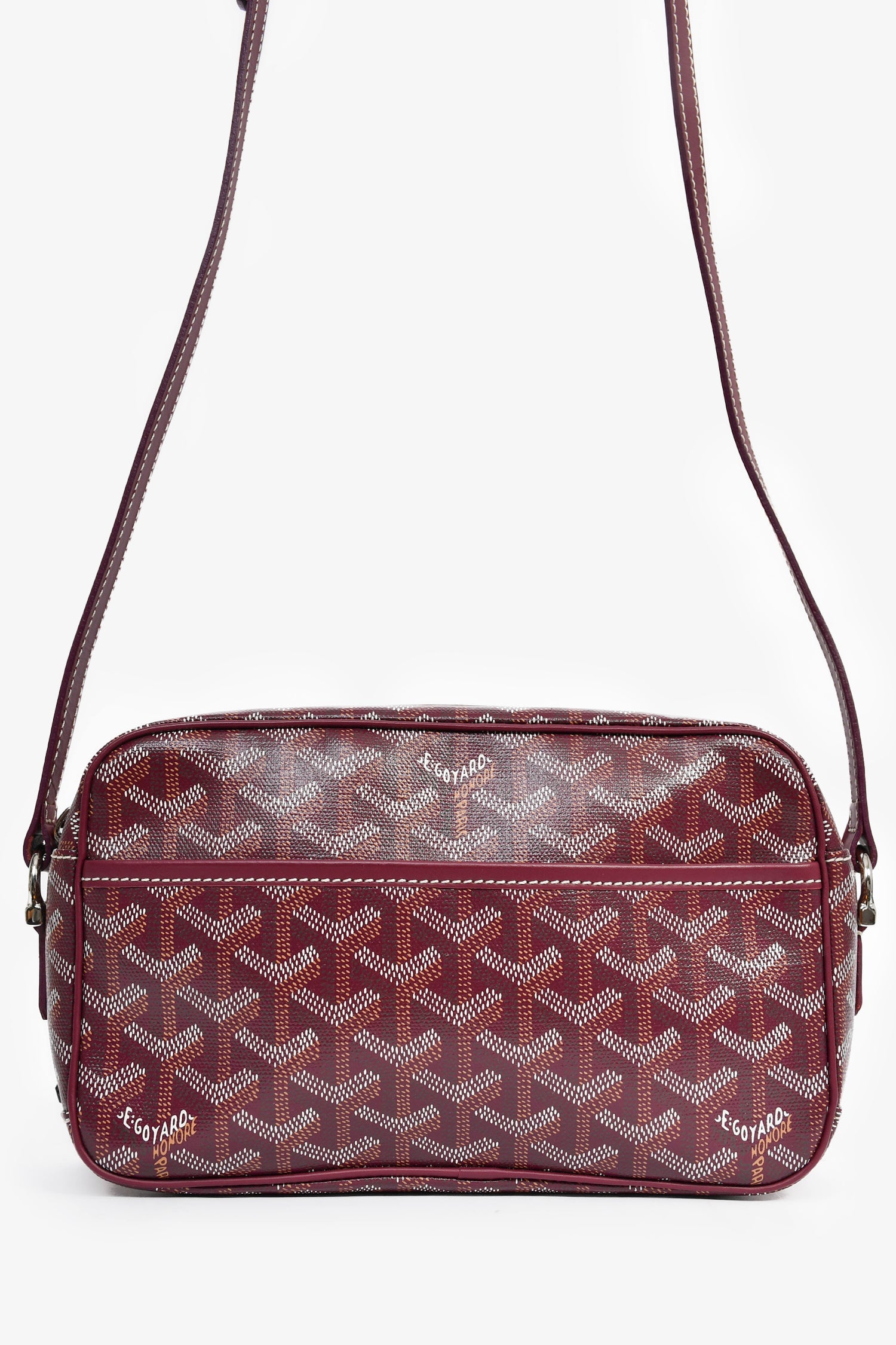 Goyard Burgundy Goyardine Canvas Cap-Vert PM Crossbody Bag – Lux