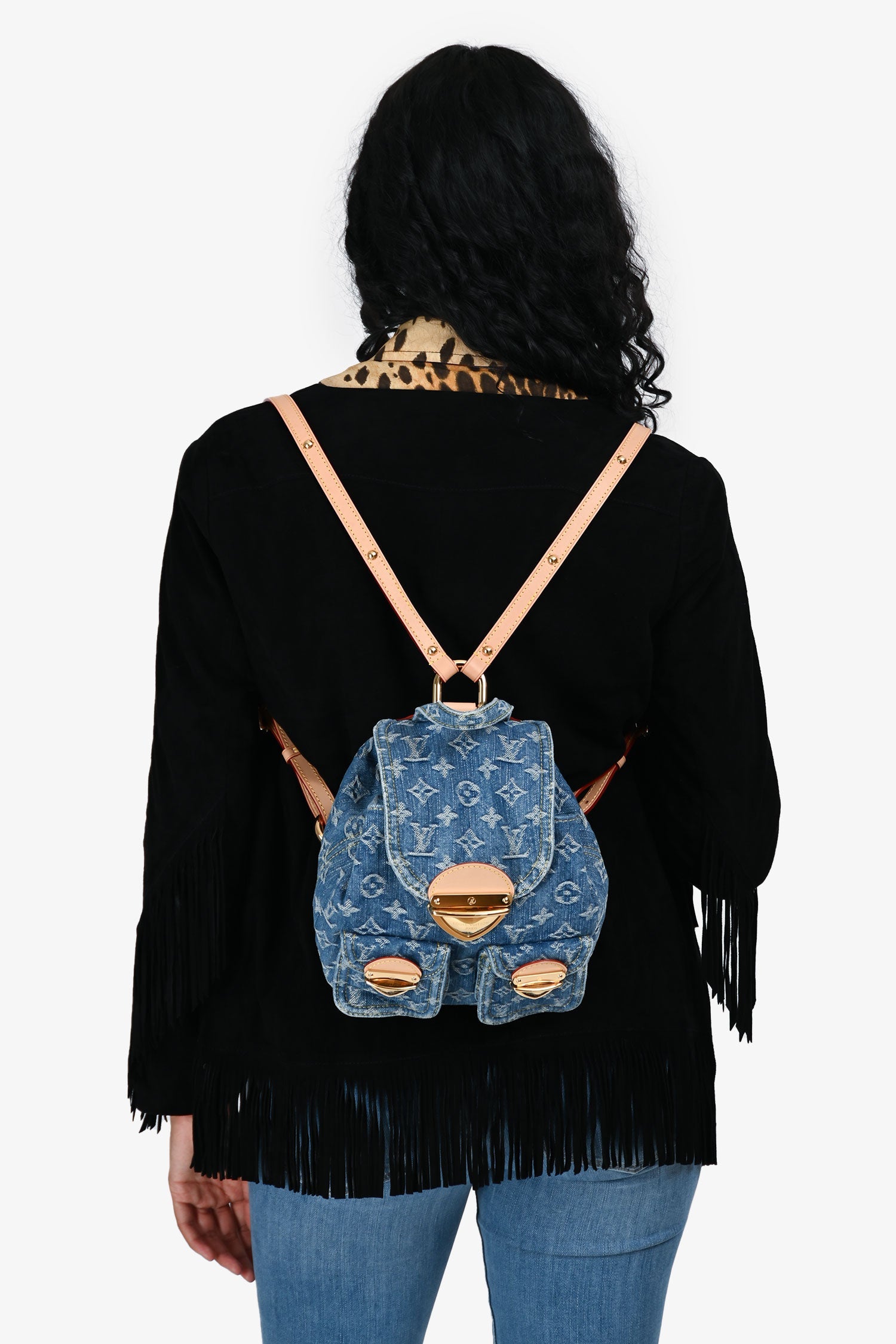 louis vuitton backpack mini blue Louis Vuitton Blue Denim Monogram Mini Venice Backpack – Lux Second Chance