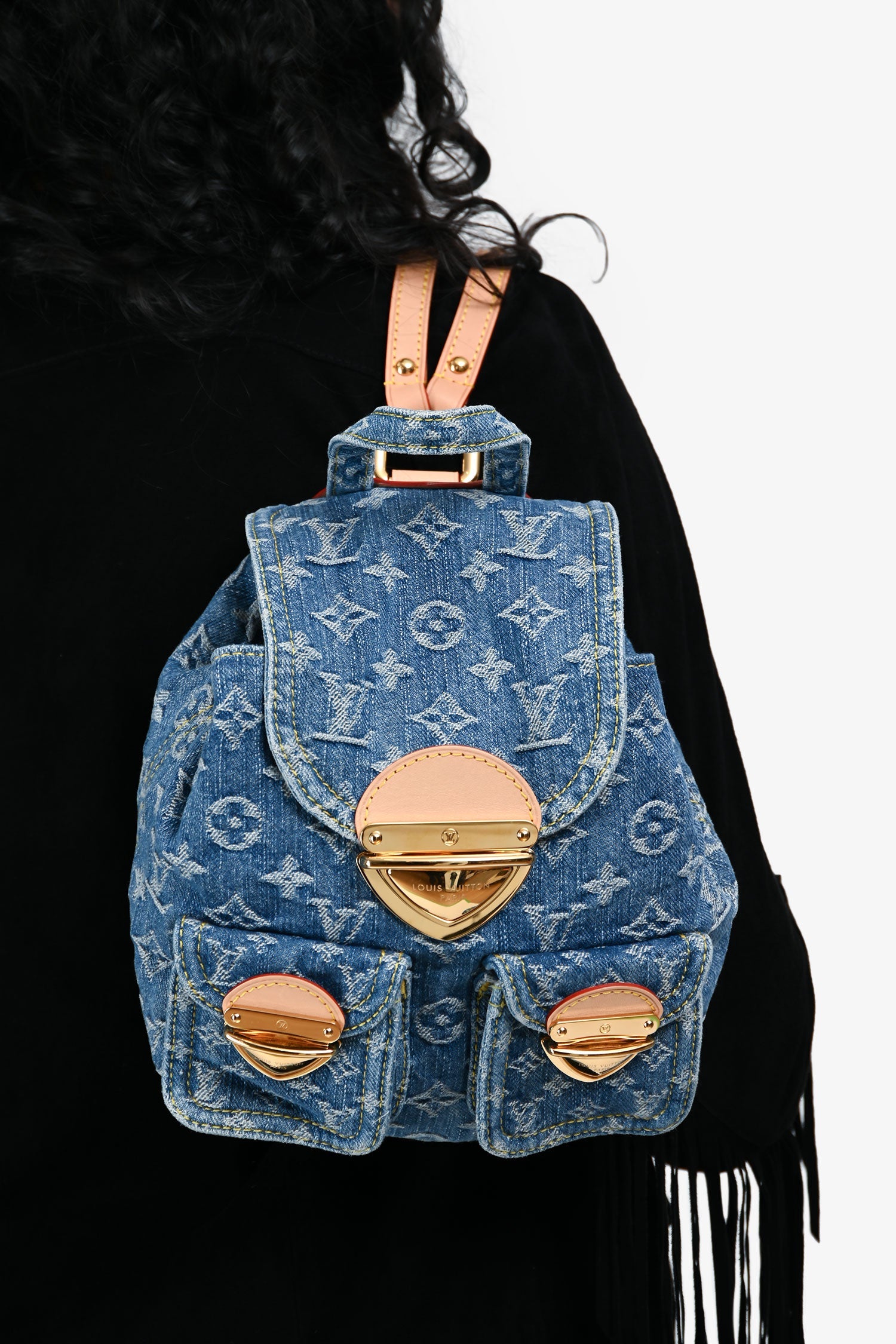 louis vuitton blue denim monogram backpack Louis Vuitton Blue Denim Monogram Mini Venice Backpack – Lux Second Chance