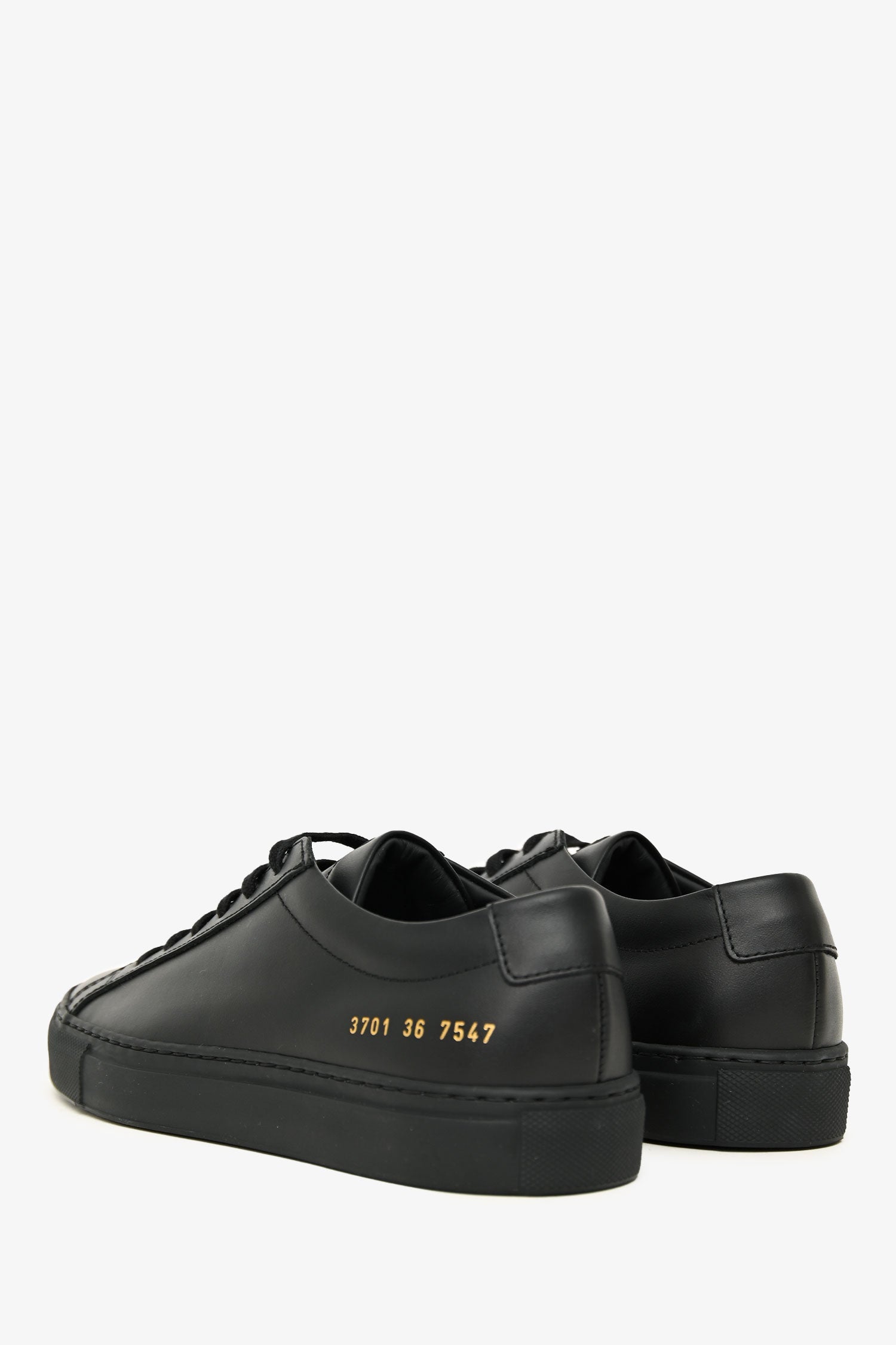 Common Project Black Leather 'Original Achilles' Low Top Sneakers