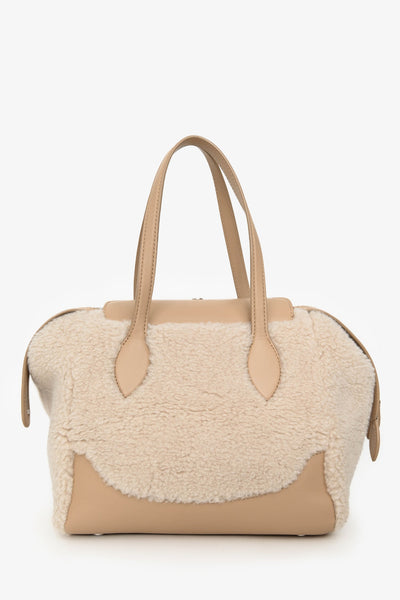Loro Piana Cream/Beige 'Cashfur' Sesia Happy Day Micro Tote with