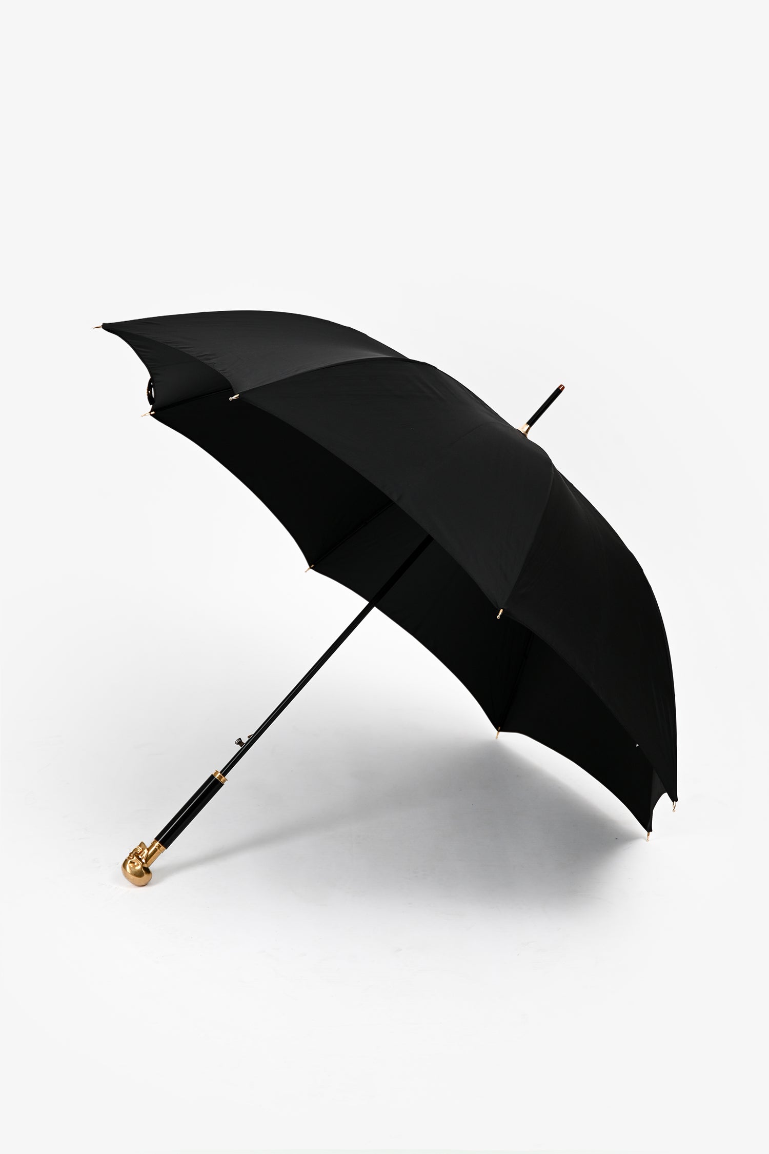 Alexander McQueen Black/Gold Tone Skull Umbrella – Lux Second Chance