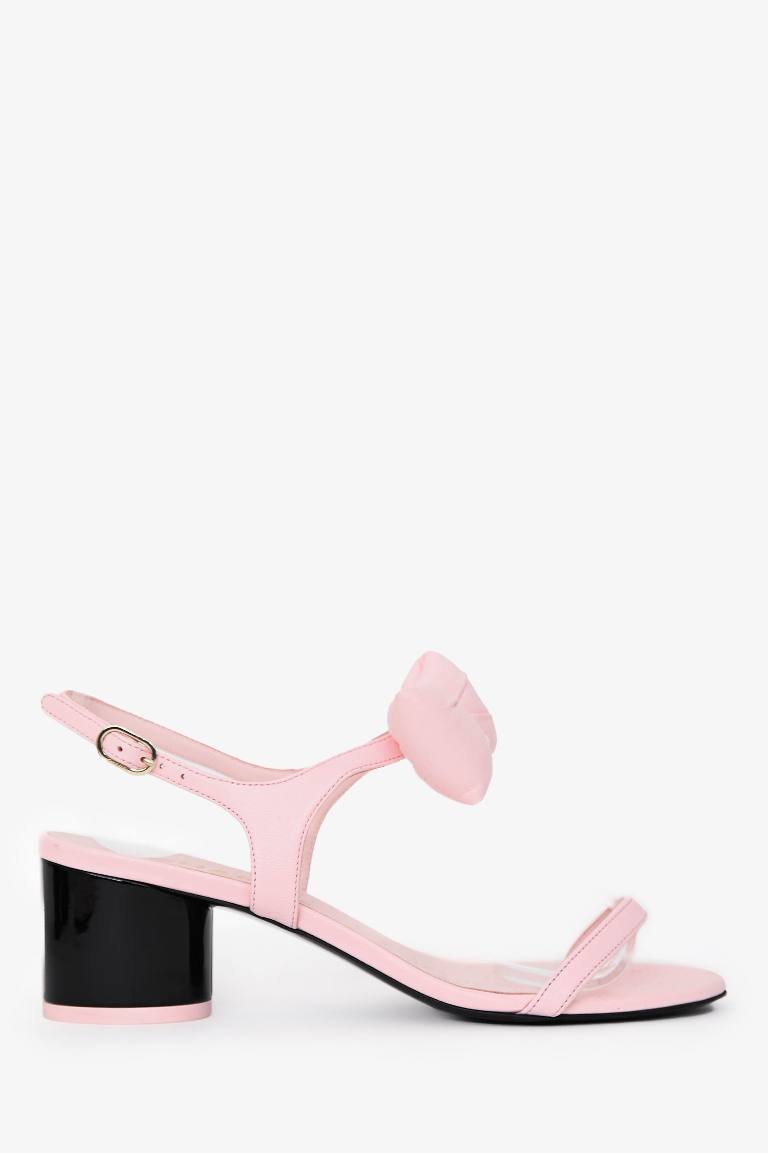 Pre-Loved Chanel™ 2025 Pink Lambskin Bow Sandals Size 37 – Lux