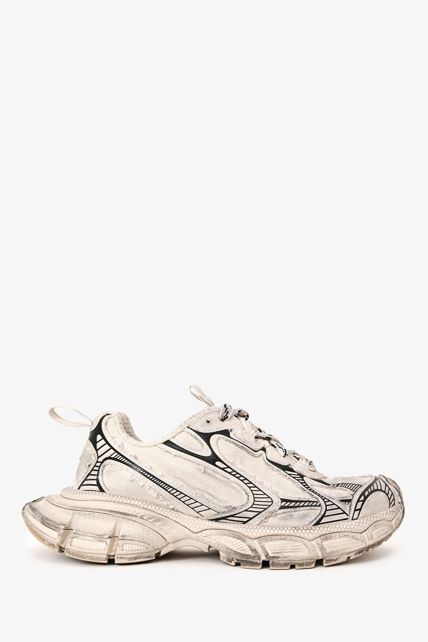 Balenciaga Beige Destroyed Canvas/Mesh 3XL Sneakers Size 37 – Lux 