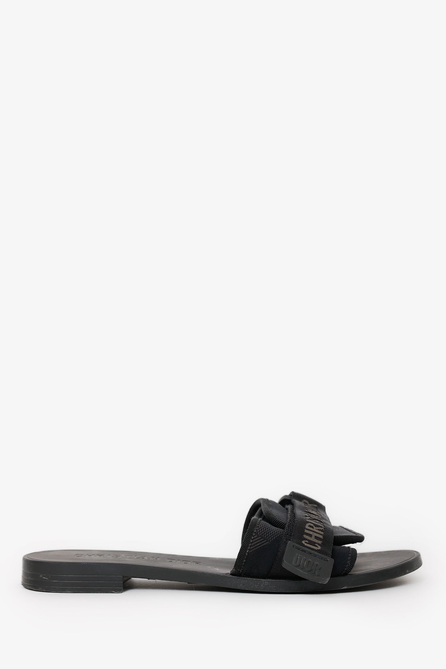 Christian Dior Black Nylon Dio(r)evolution Dway Slide Sandals Size