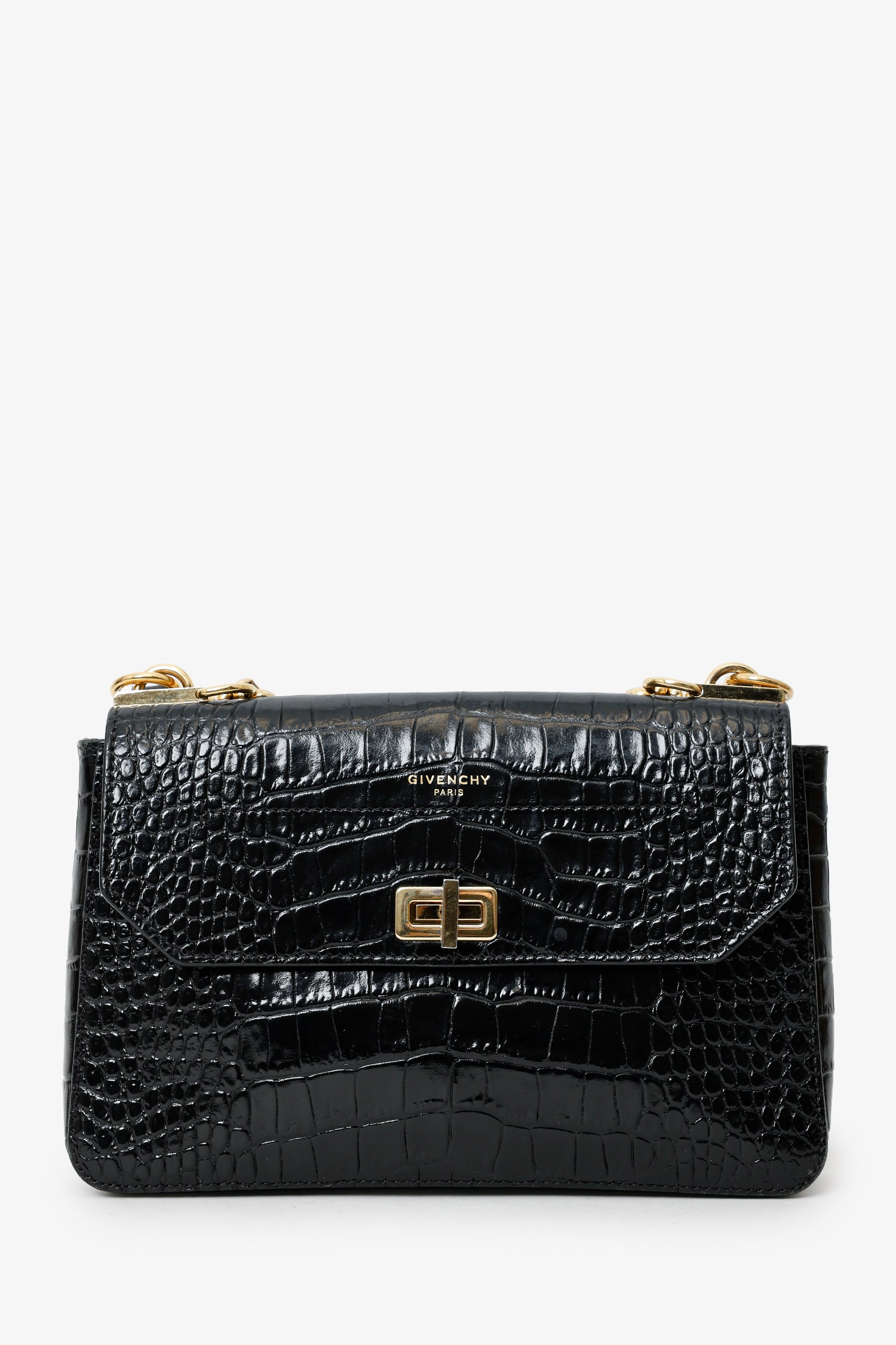 Givenchy Black Croc Embossed Crossbody – Lux Second Chance