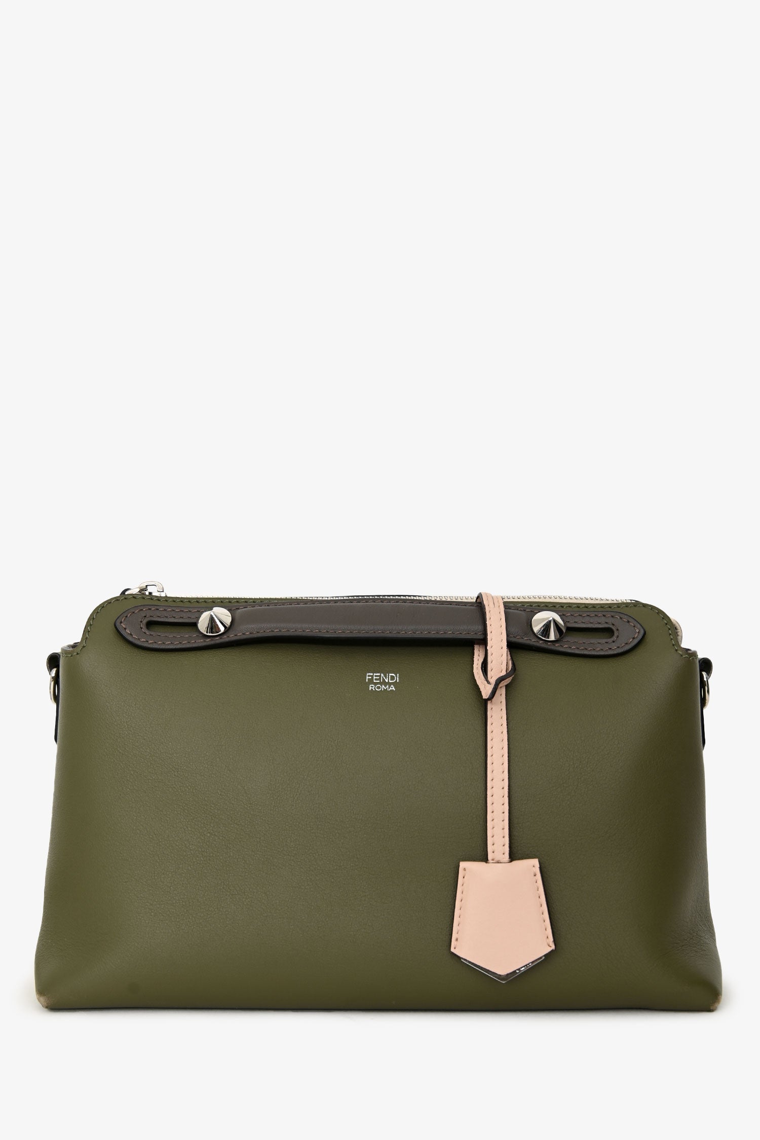 Fendi Olive Green Leather Medium By The Way Crossbody Bag – Lux