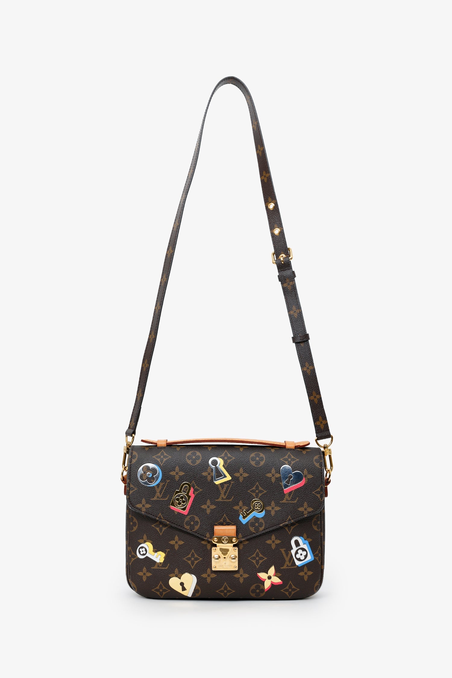 Louis Vuitton Monogram 'Love Lock' Pochette Metis Bag With Strap