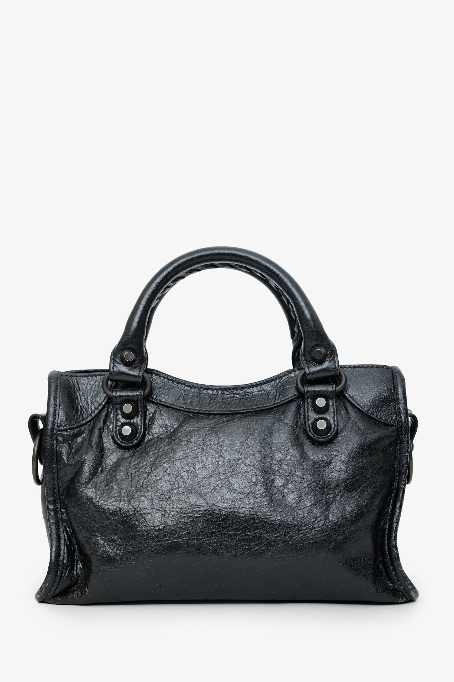 Balenciaga Black Leather With Brass Hardware Le City Mini Bag