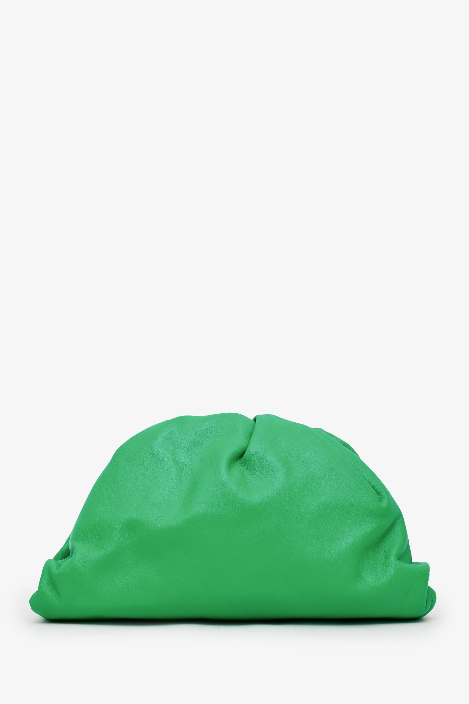 Bottega Veneta Emerald Green Leather Large Classic Pouch – Lux