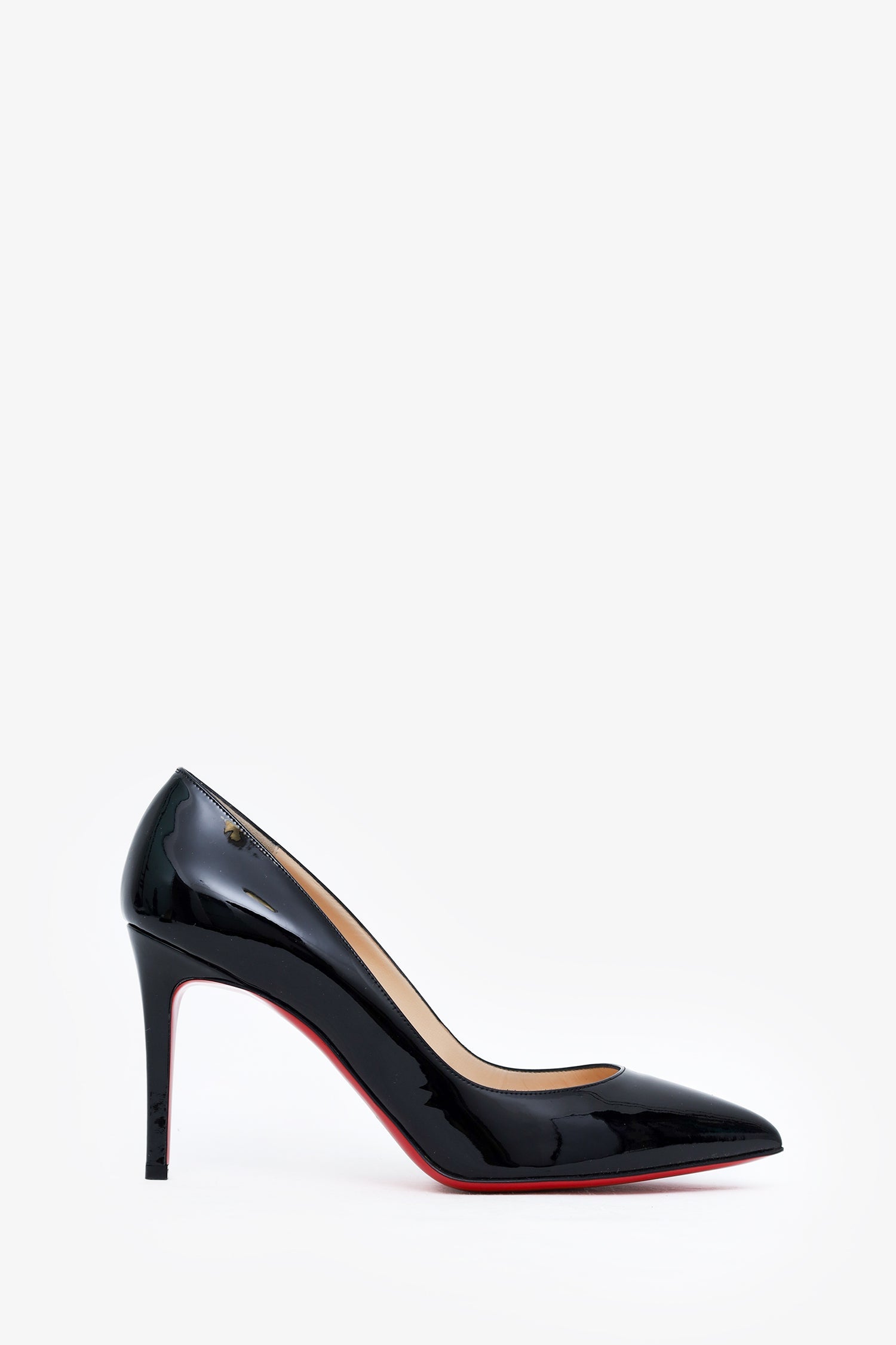 Christian Louboutin Black Patent Pigalle 85 Heels Size 39.5 – Lux