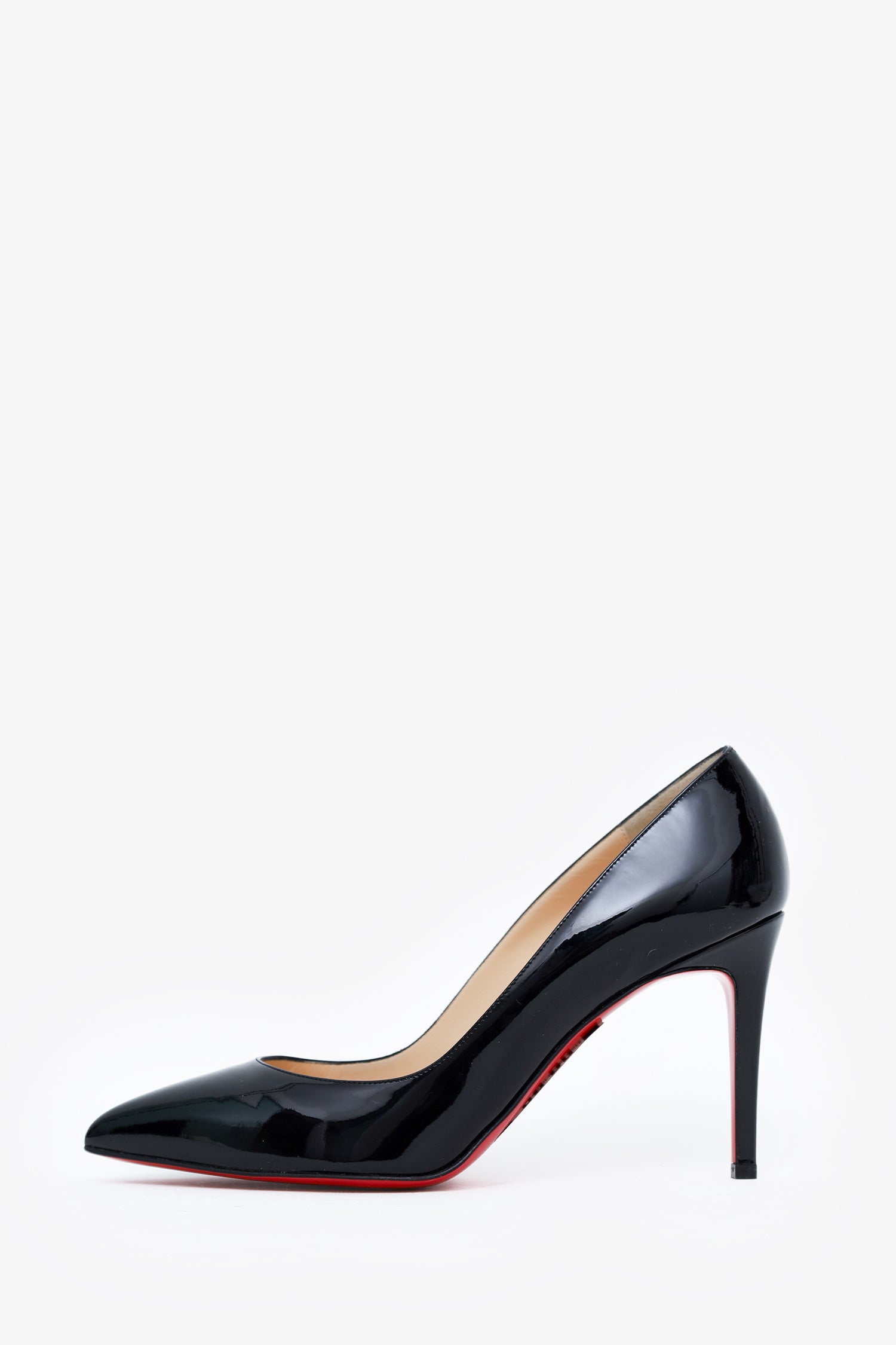 Christian Louboutin Black Patent Pigalle 85 Heels Size 39.5 – Lux