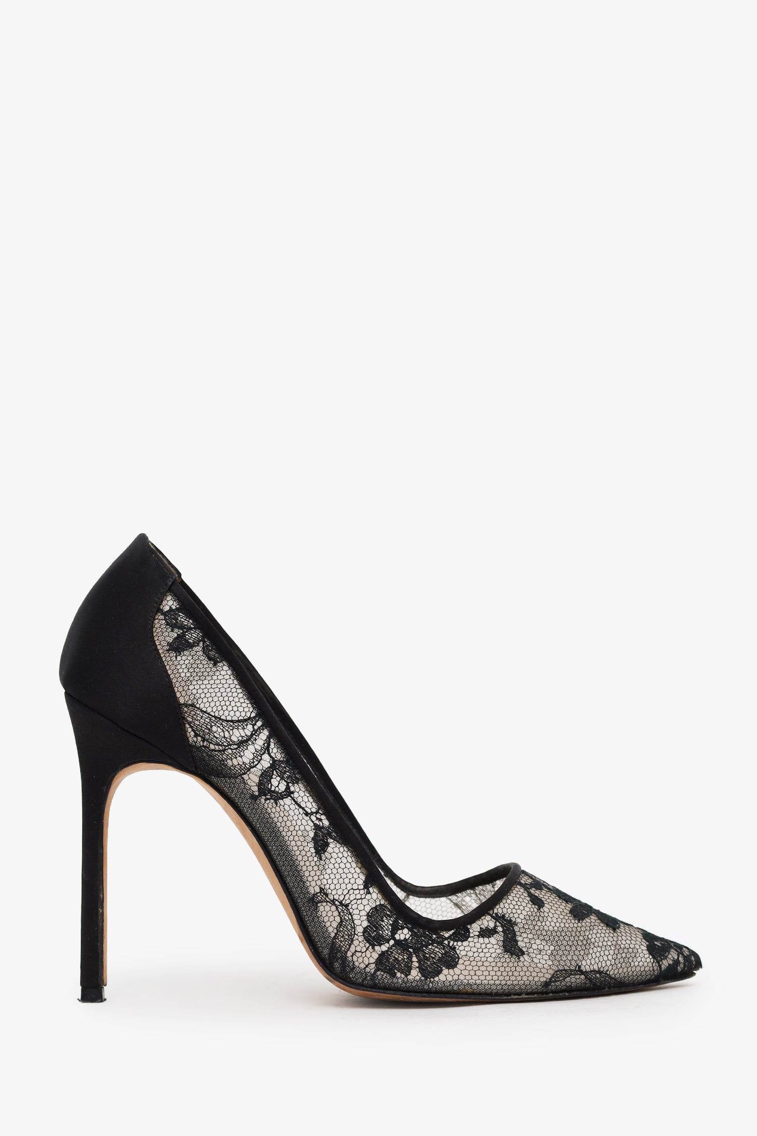 MANOLO BLAHNIK ブラック ハイヒール 37 Manolo Blahnik Black Lace Pattern Pumps Size 37.5 – Lux Second Chance