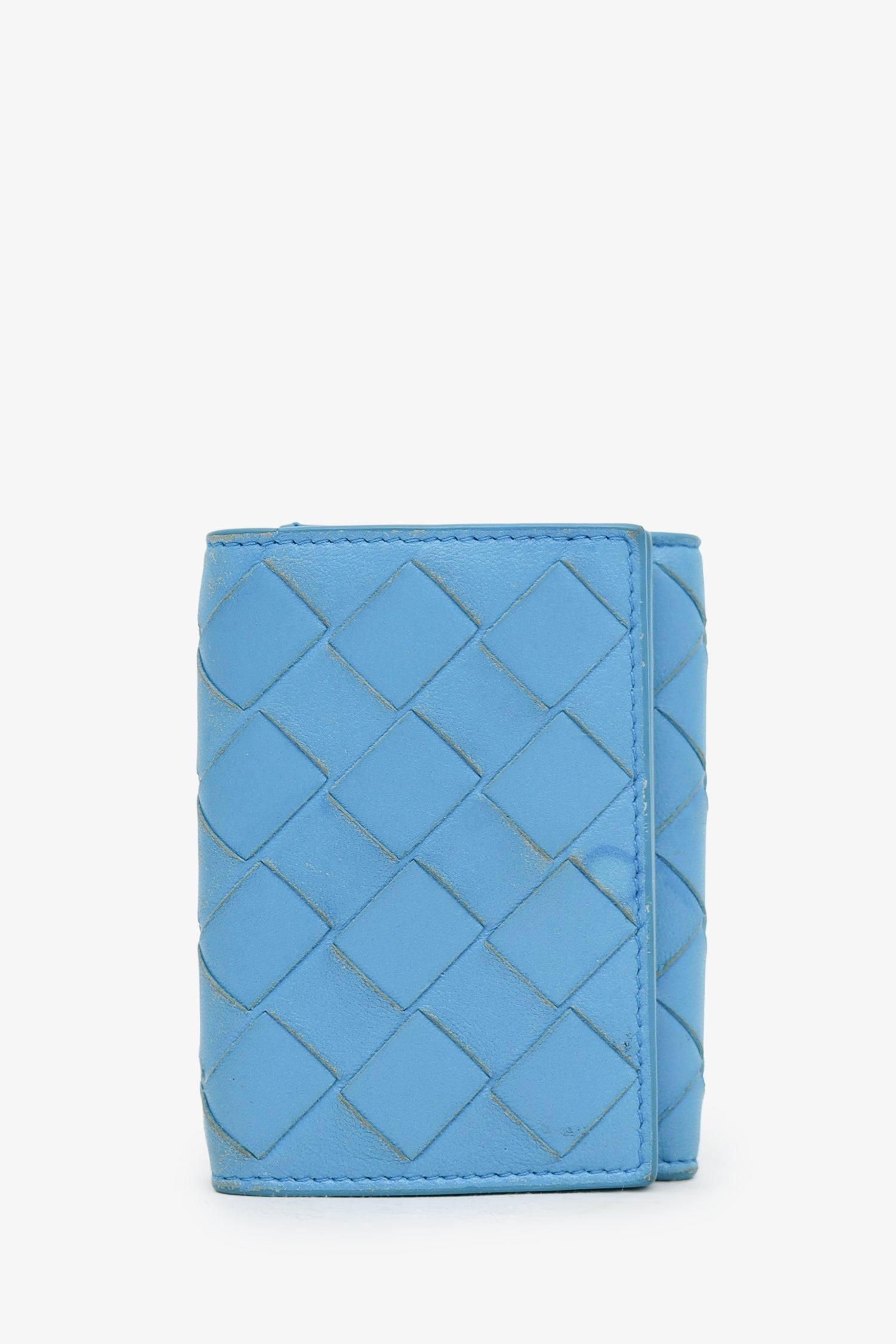 Bottega Veneta Blue Intrecciato Leather Folded Wallet – Lux Second