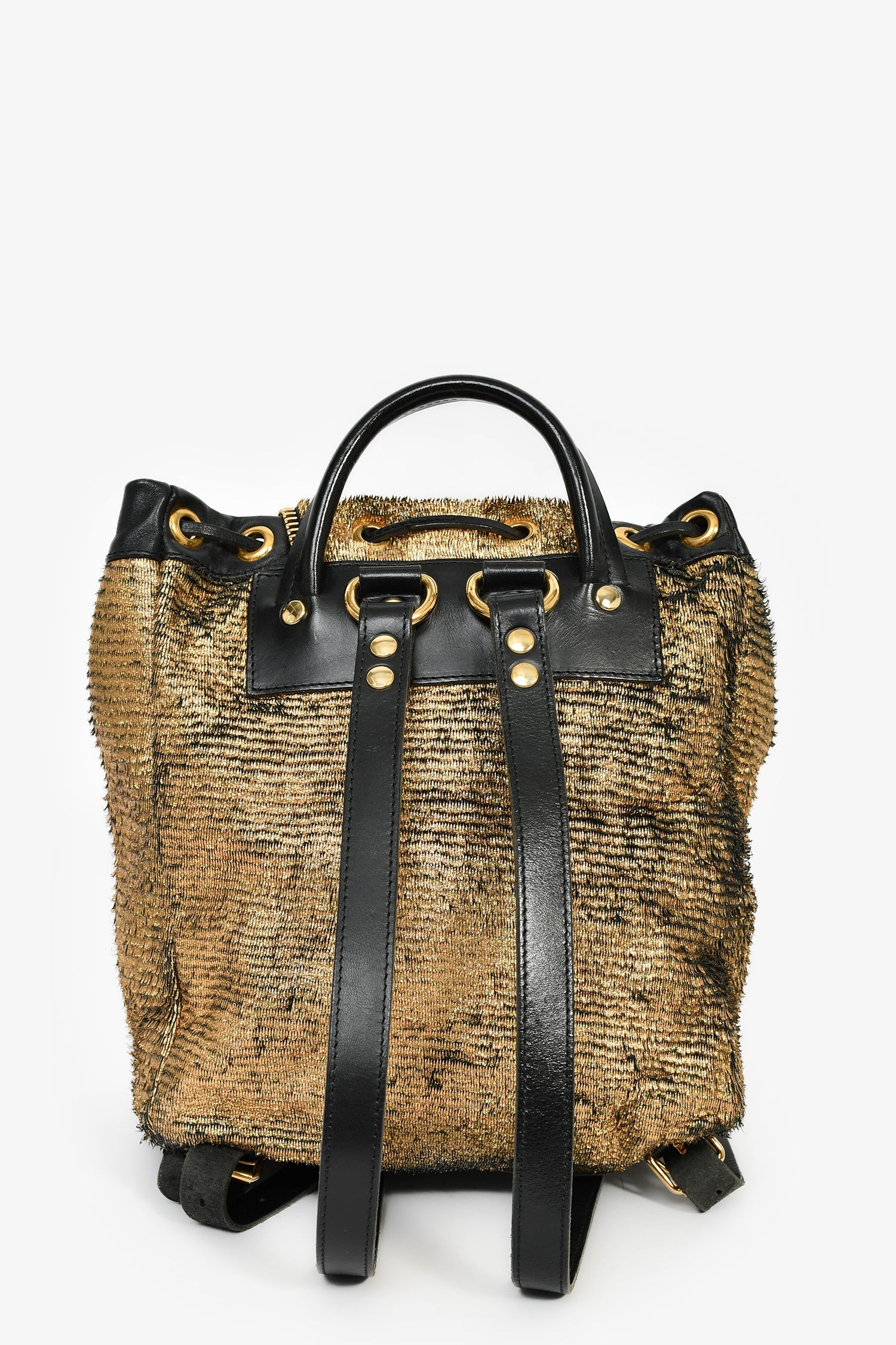 Giuseppe Zanotti Metallic Gold Double Pocket Backpack – Lux Second Chance