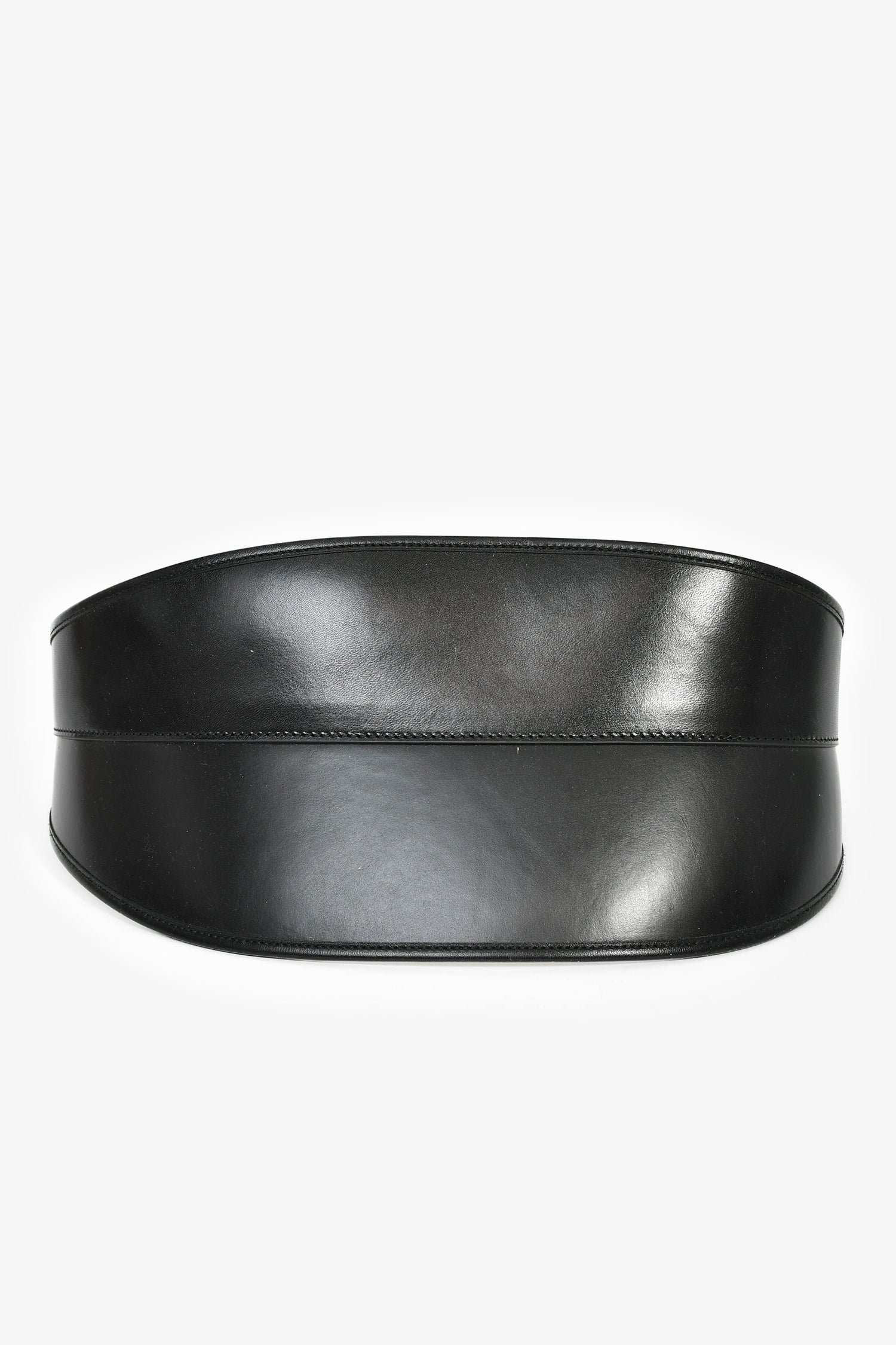 Alexander McQueen Black Leather Wide 'Bridle' Belt Size 80 – Lux