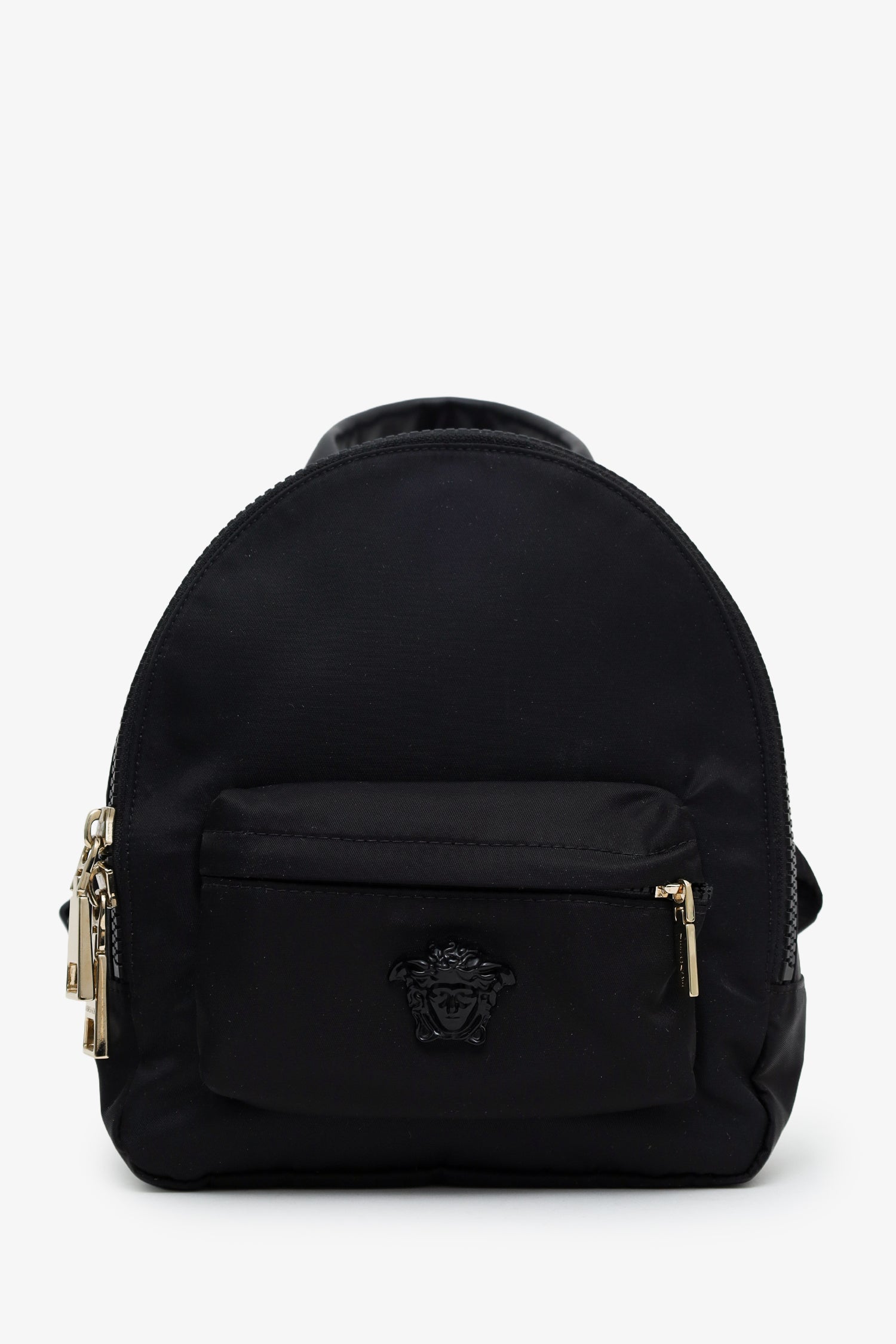 Versace Black Nylon Medusa Mini Backpack