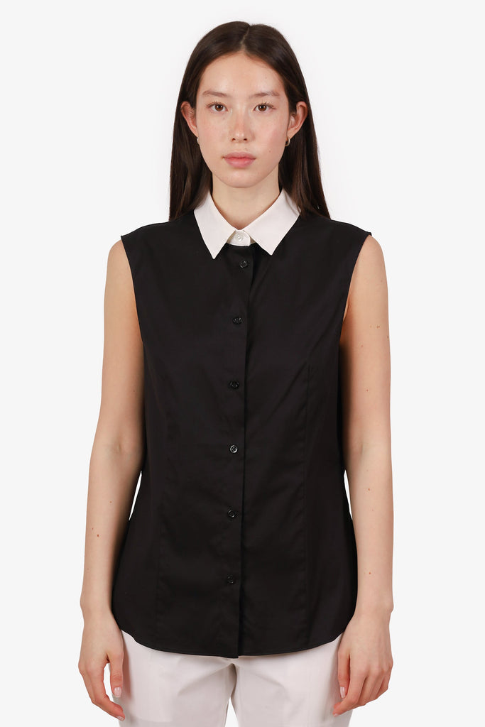 Marni Navy Blue V-Neck Sleeveless Peplum Top Size 46 – Lux Second