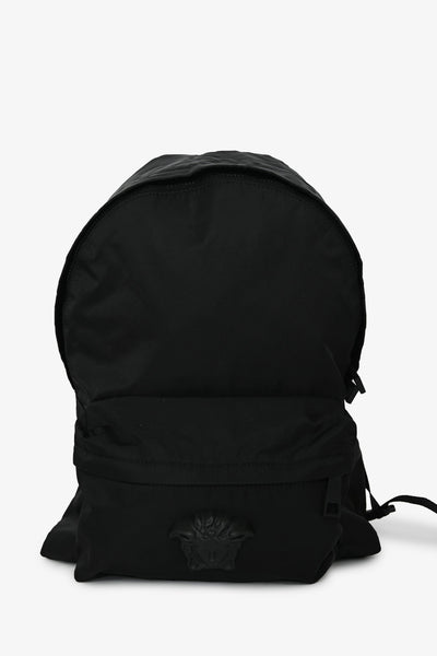 Versace Black Nylon Medusa Pocket Backpack – Lux Second Chance