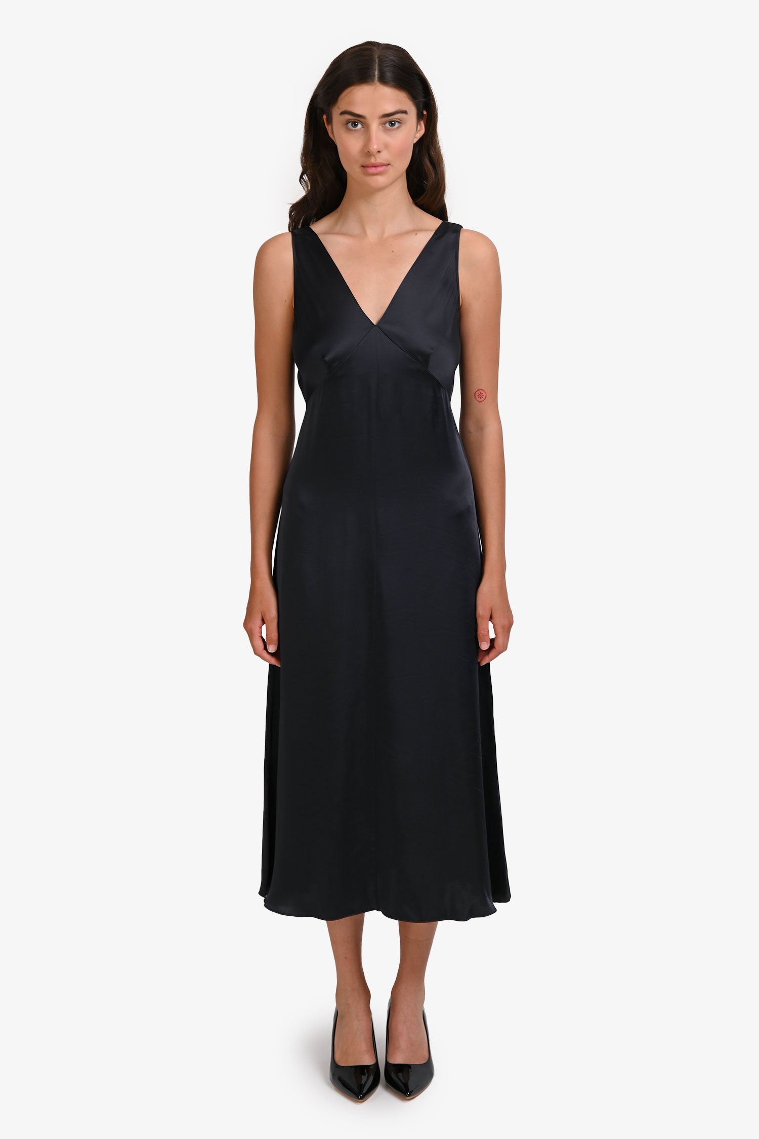 Forte Forte Navy Blue Satin Sleeveless Slip Dress Size 1 – Lux Second Chance