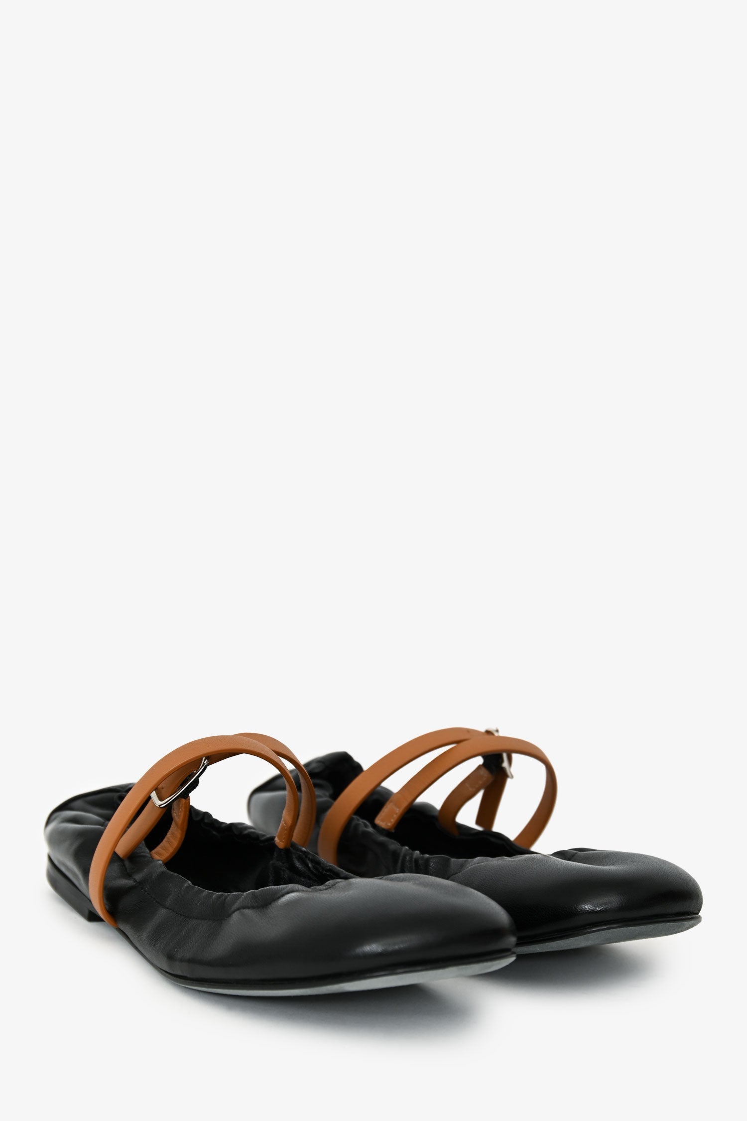 Hermès Black Leather 'Jolly' Ballet Flat Size 35.5 – Lux Second Chance