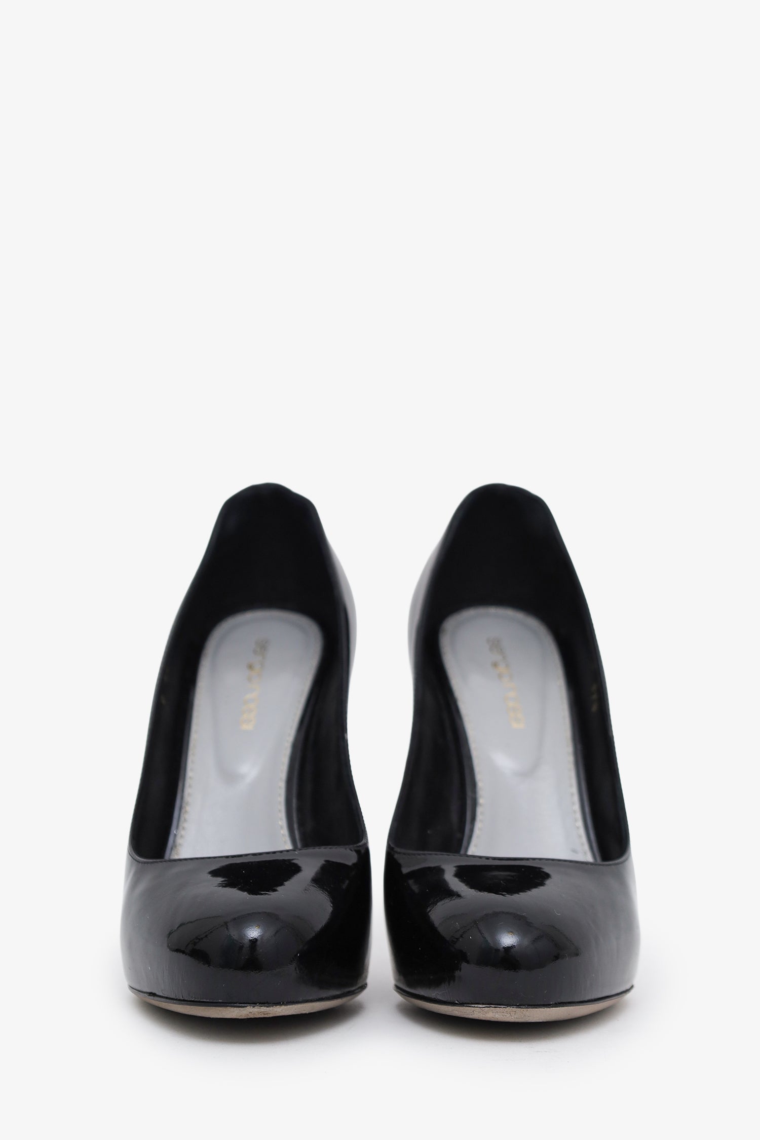 Sergio Rossi Black Patent Leather Platform Pumps Size 37.5 – Lux