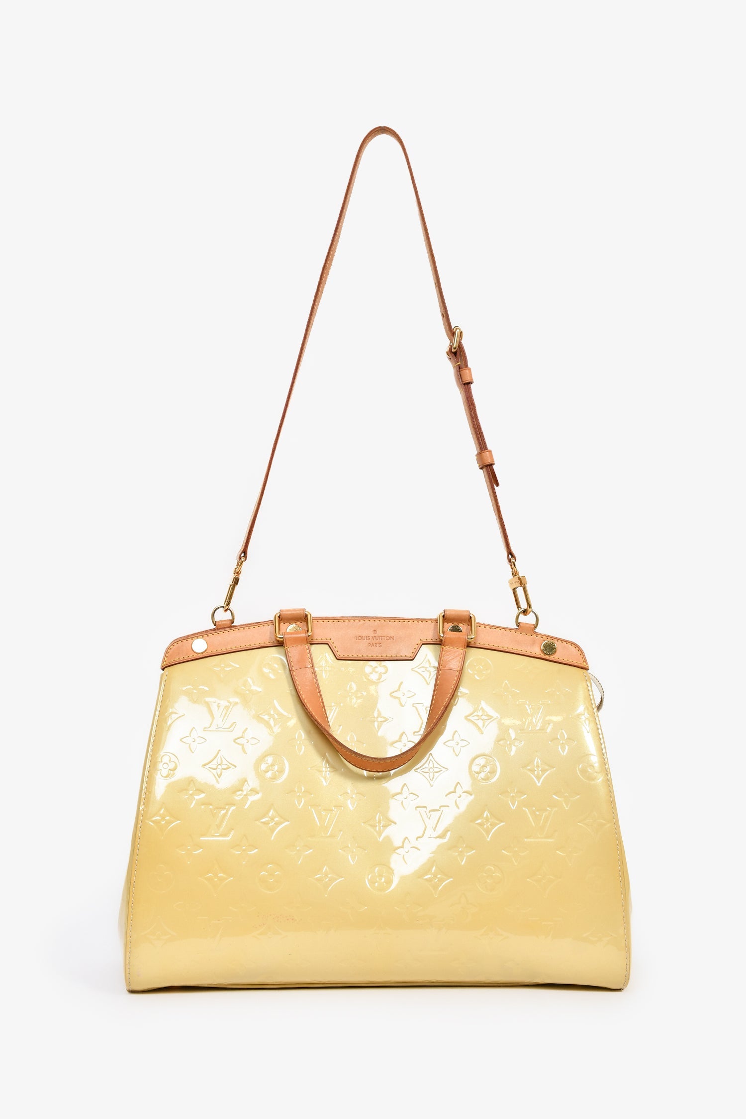 Louis Vuitton 2012 Beige Vernis Brea GM Top Handle Bag – Lux