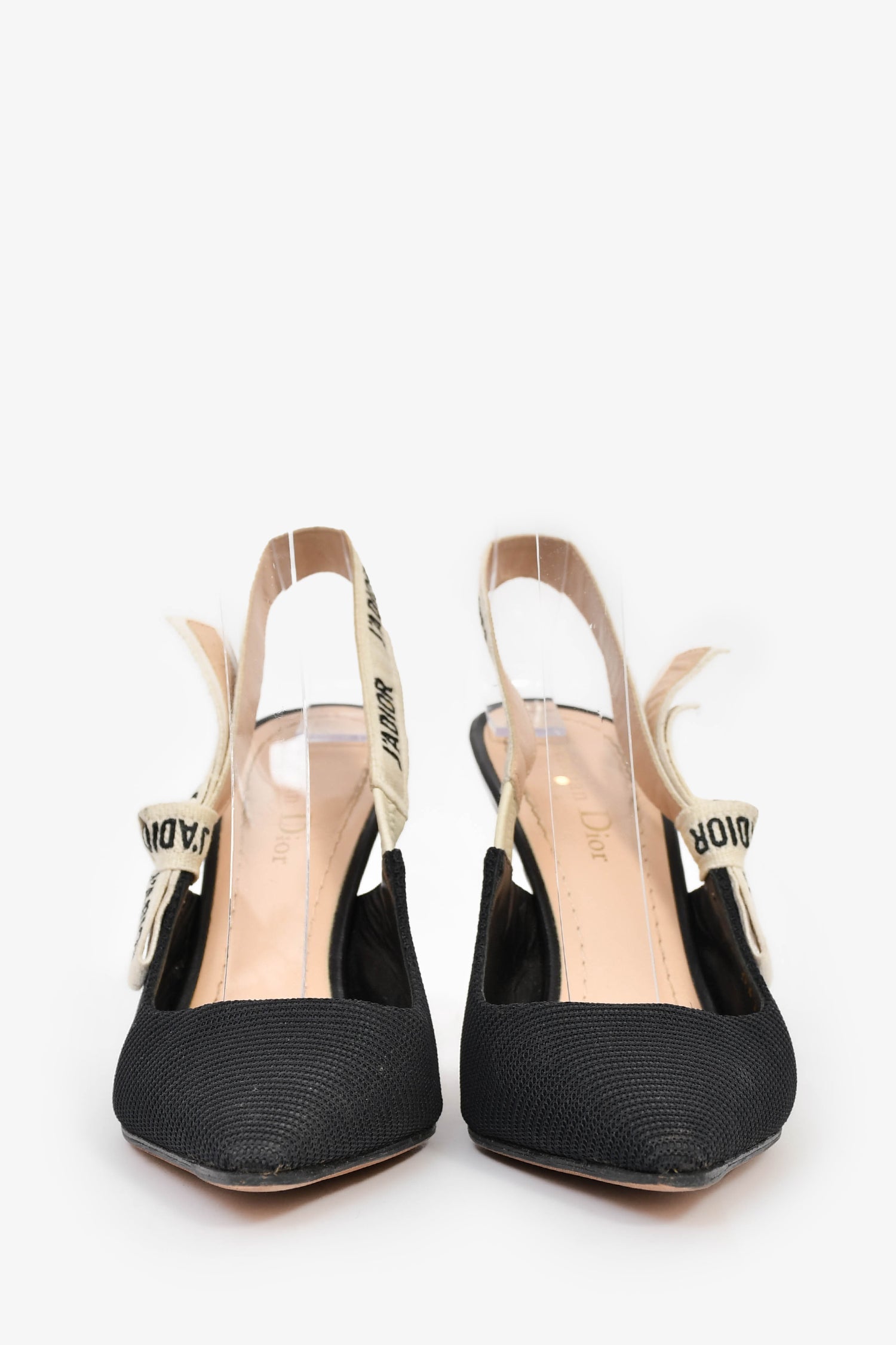 Christian Dior Black Lace 'Capture' Heeled Mules Size 37 – Lux