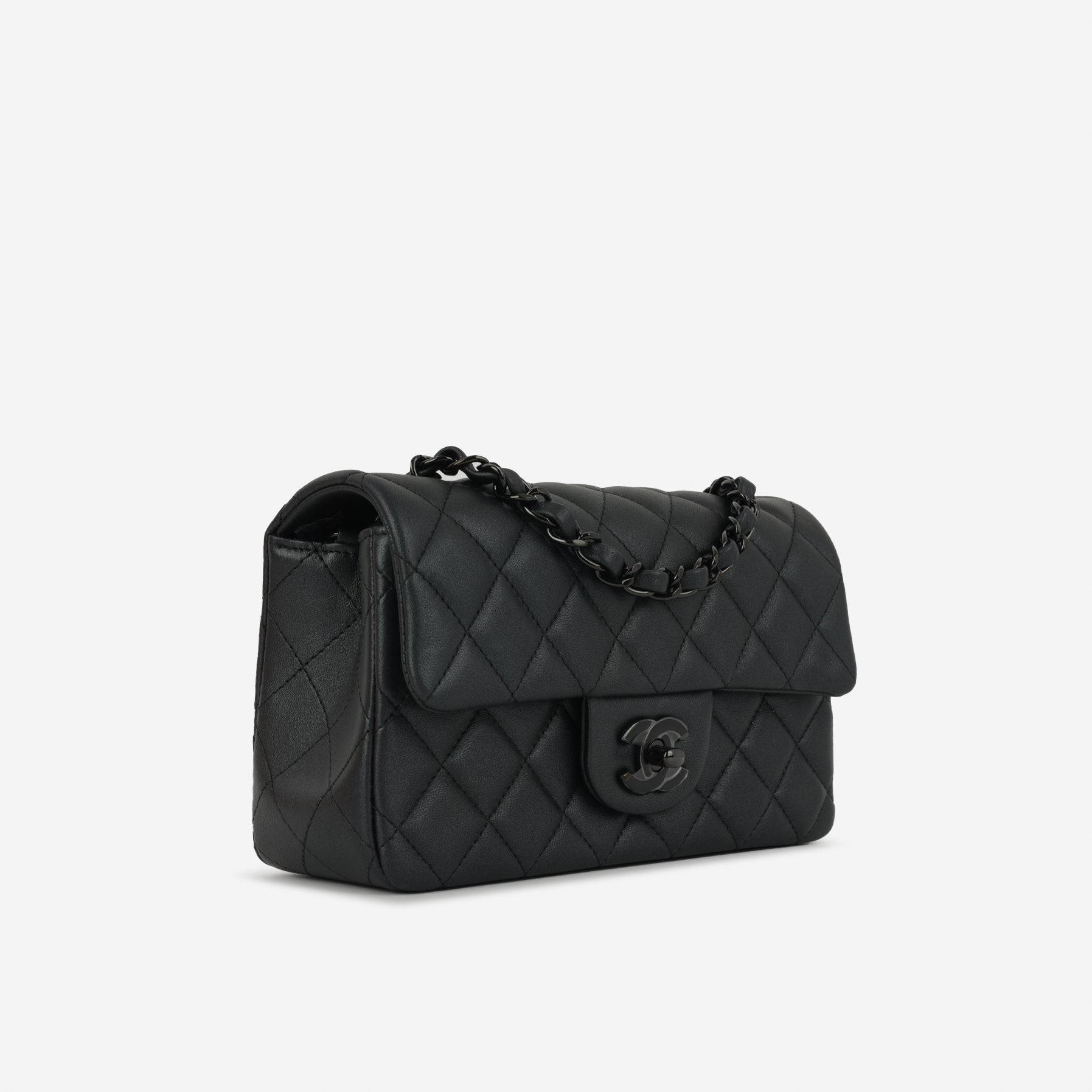 Chanel Mini Rectangular - So Black Iridescent Lambskin – Lux Second Chance