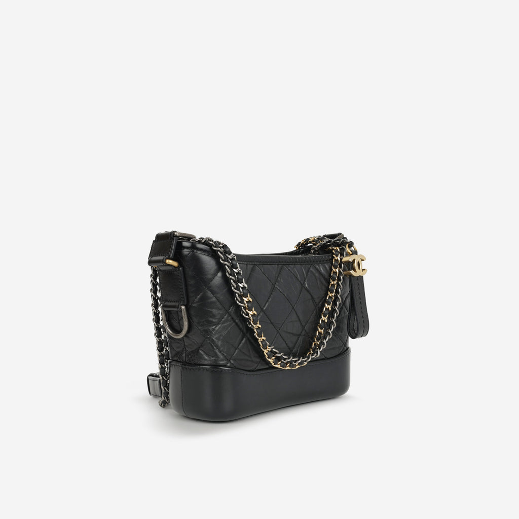Chanel Gabrielle - Small - Black Aged Calfskin | Mixed