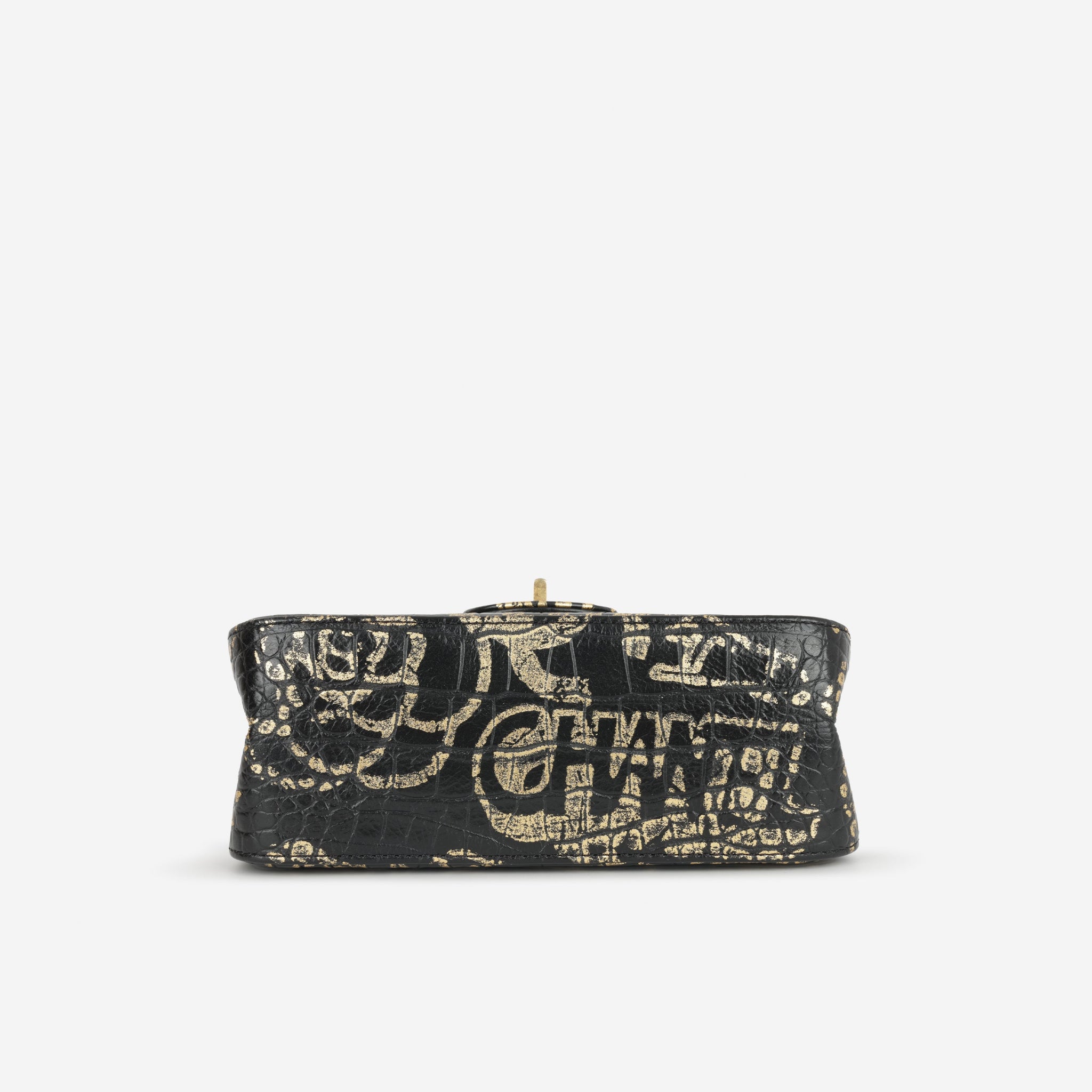 Chanel Mini 2.55 Reissue 224 - Graffiti Croc Embossed | Gold