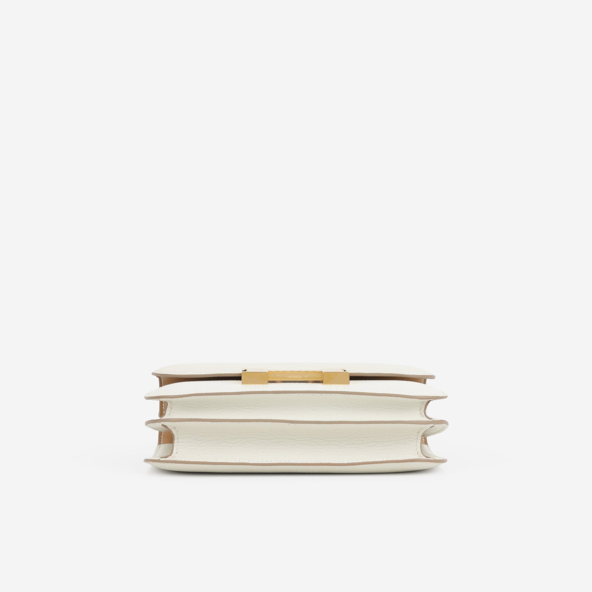 Hermès Verso Constance 18 - Mushroom Chevre Mysore / Biscuit